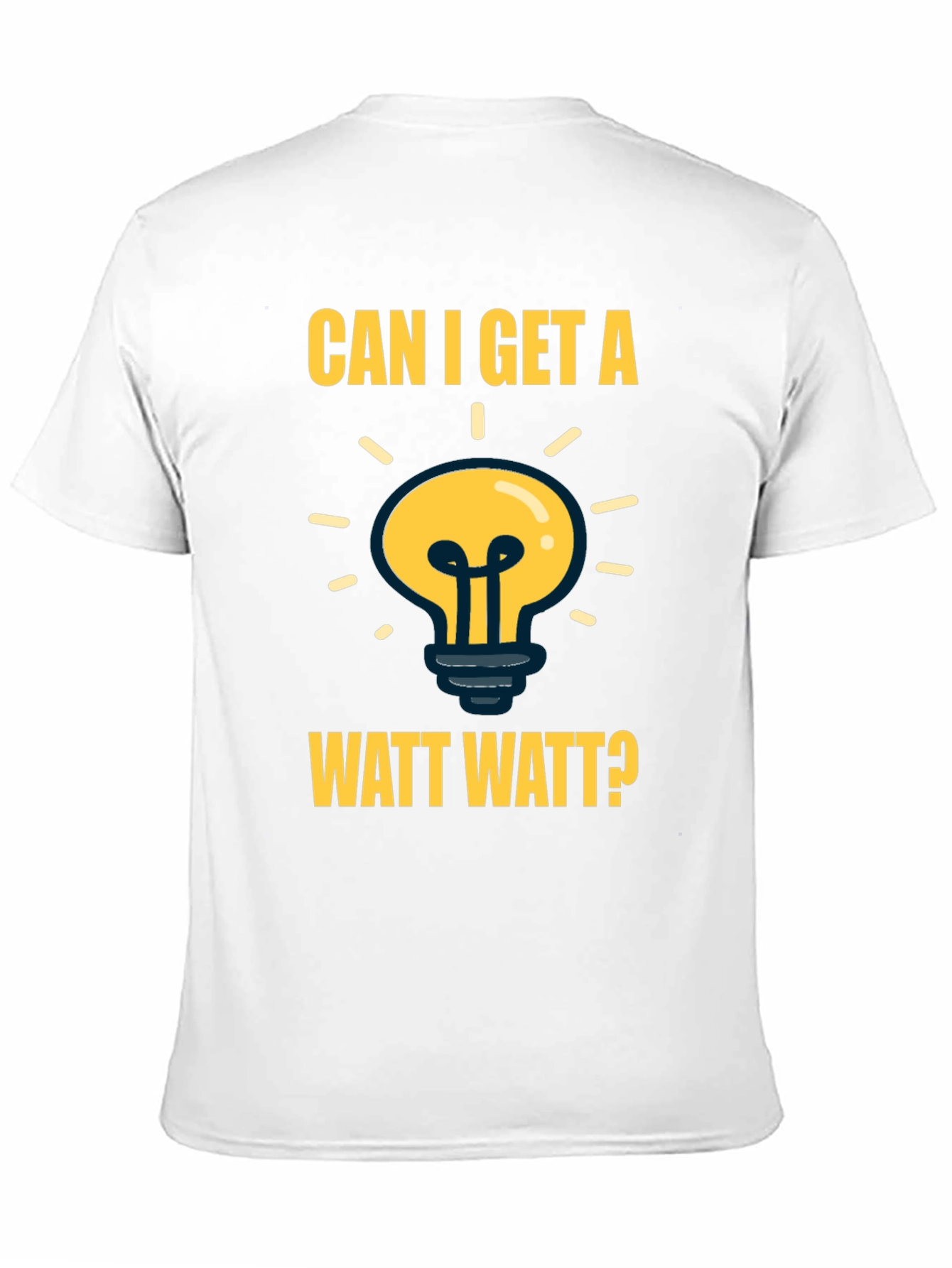 Can I Get A Watt Watt? Mens Black T-Shirt