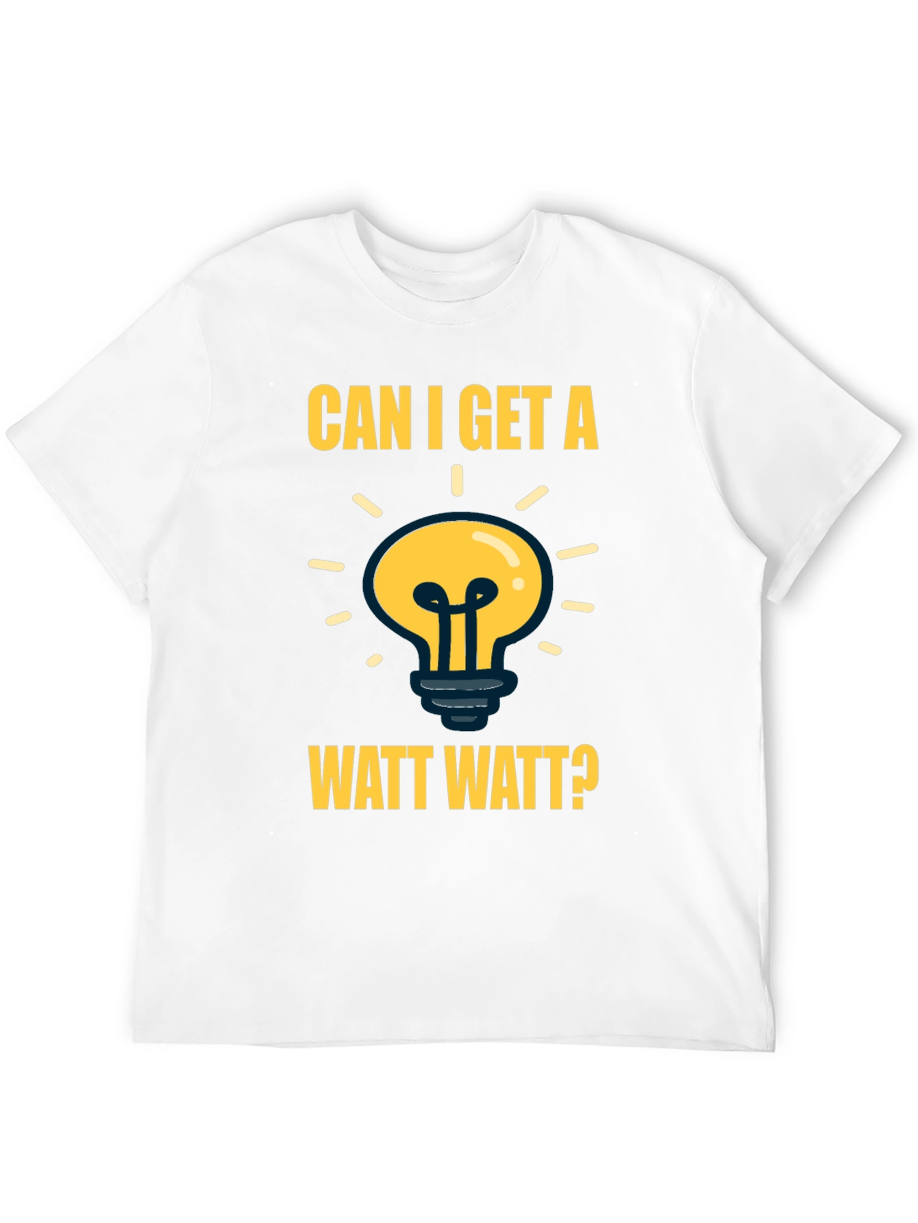 Can I Get A Watt Watt? Mens Black T-Shirt