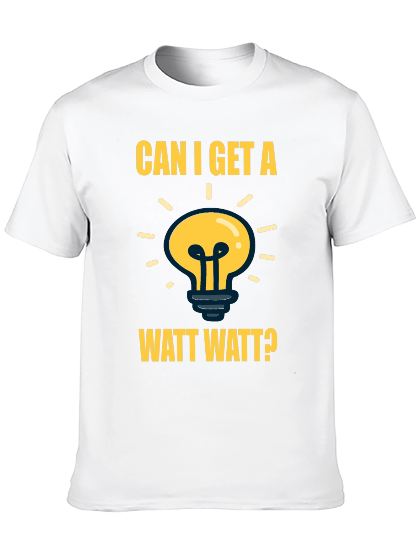 Can I Get A Watt Watt? Mens Black T-Shirt