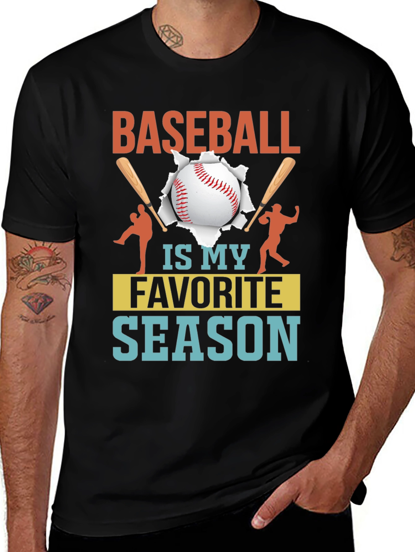 Baseball Is My Favorite Season Graphic Tee