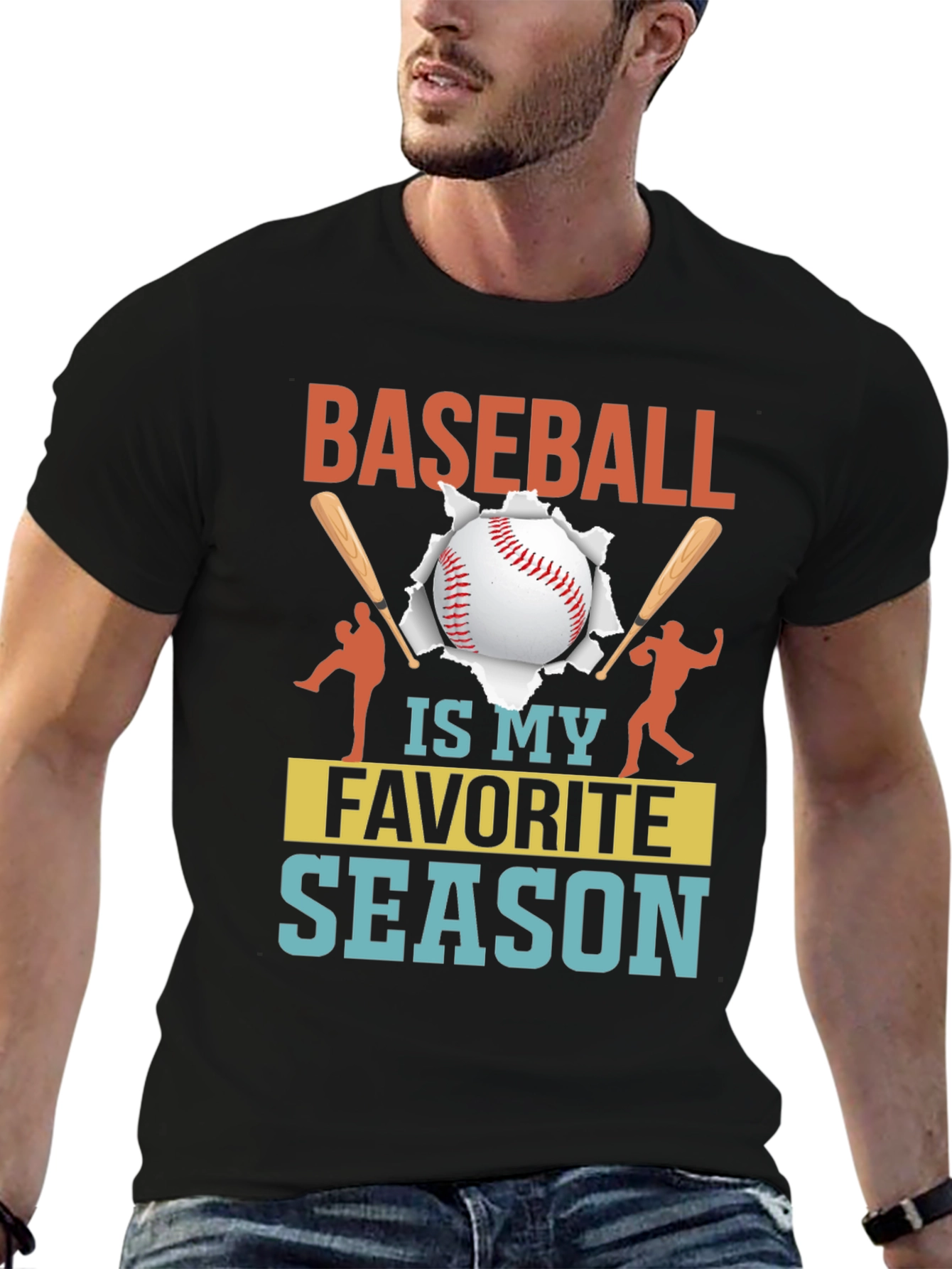Baseball Is My Favorite Season Graphic Tee