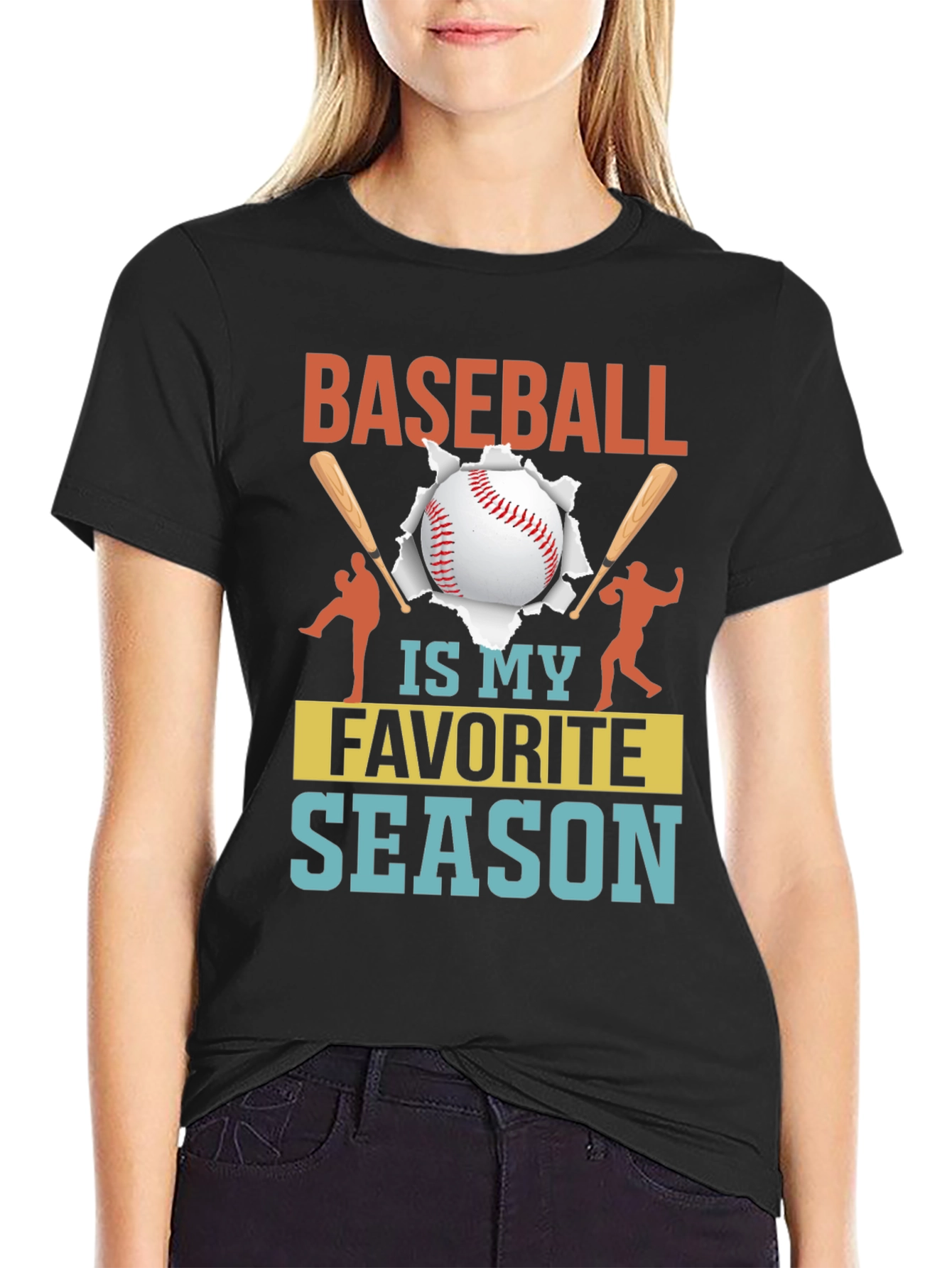 Baseball Is My Favorite Season Graphic Tee
