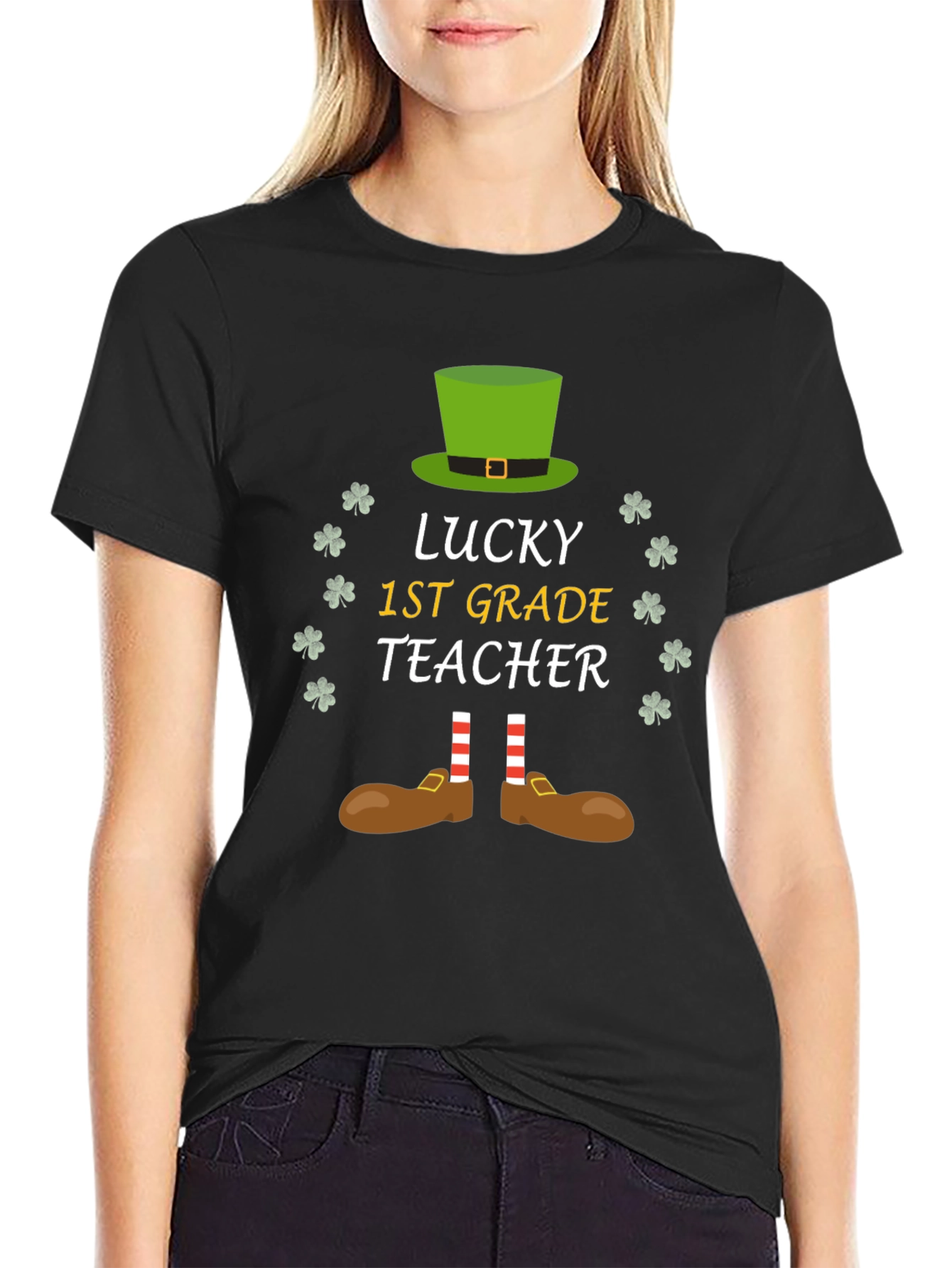 Lucky 1st Grade Teacher St. Patricks Day T-Shirt
