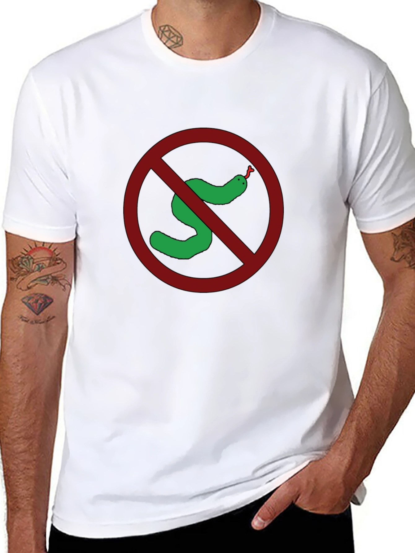 No Snakes Black T-Shirt Funny Graphic Tee