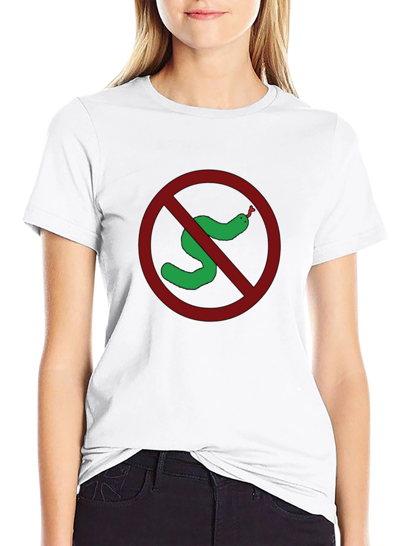 No Snakes Black T-Shirt Funny Graphic Tee