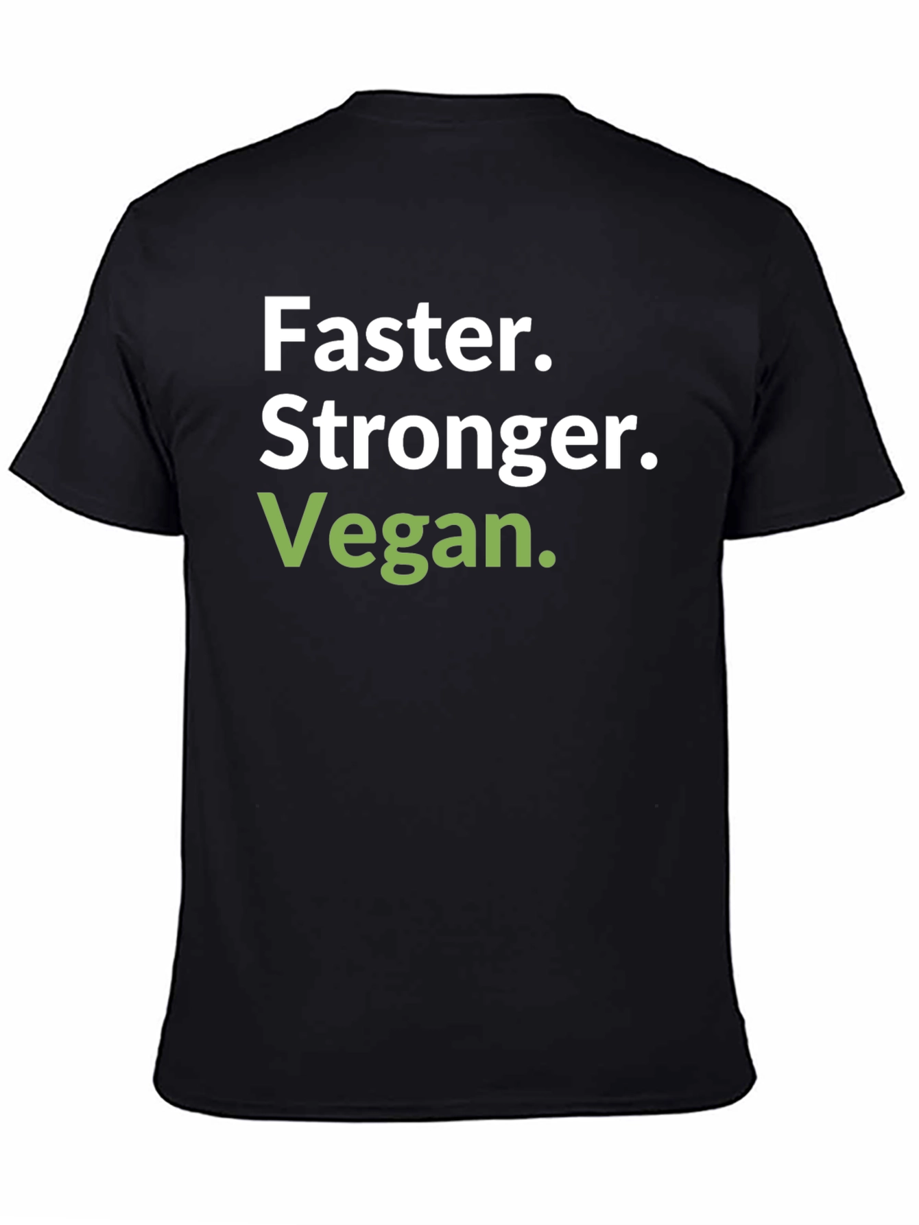 Faster Stronger Vegan T-Shirt - Black