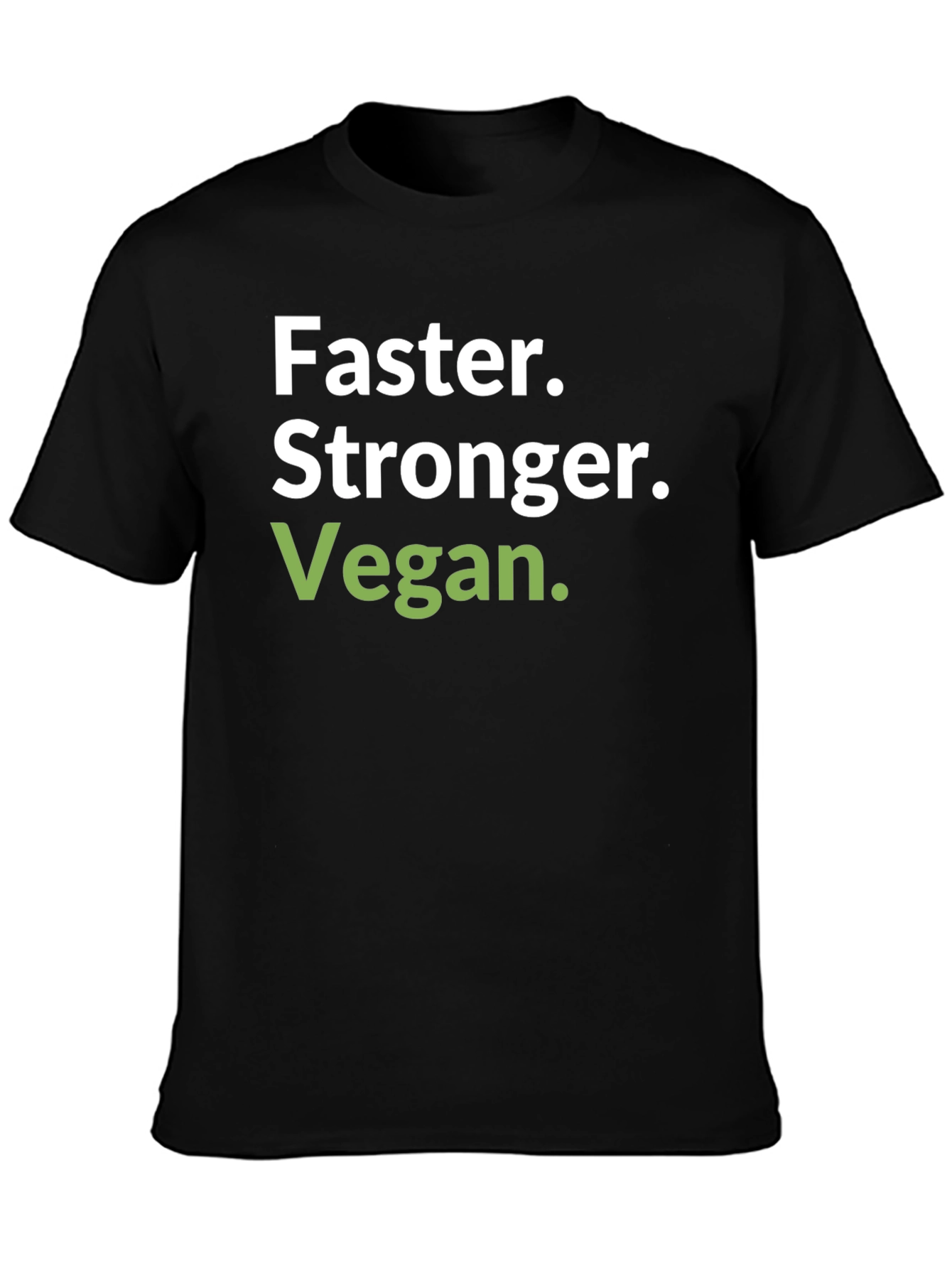 Faster Stronger Vegan T-Shirt - Black