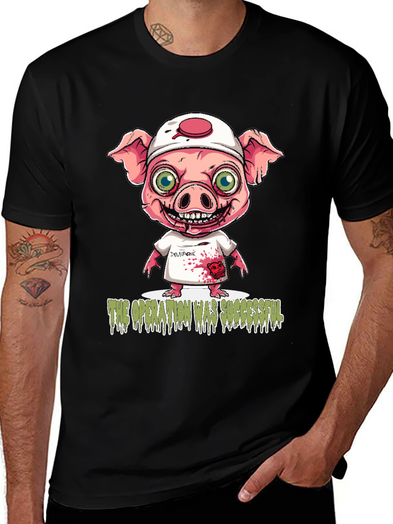 Operation Successful Pig Doctor Graphic T-Shirt