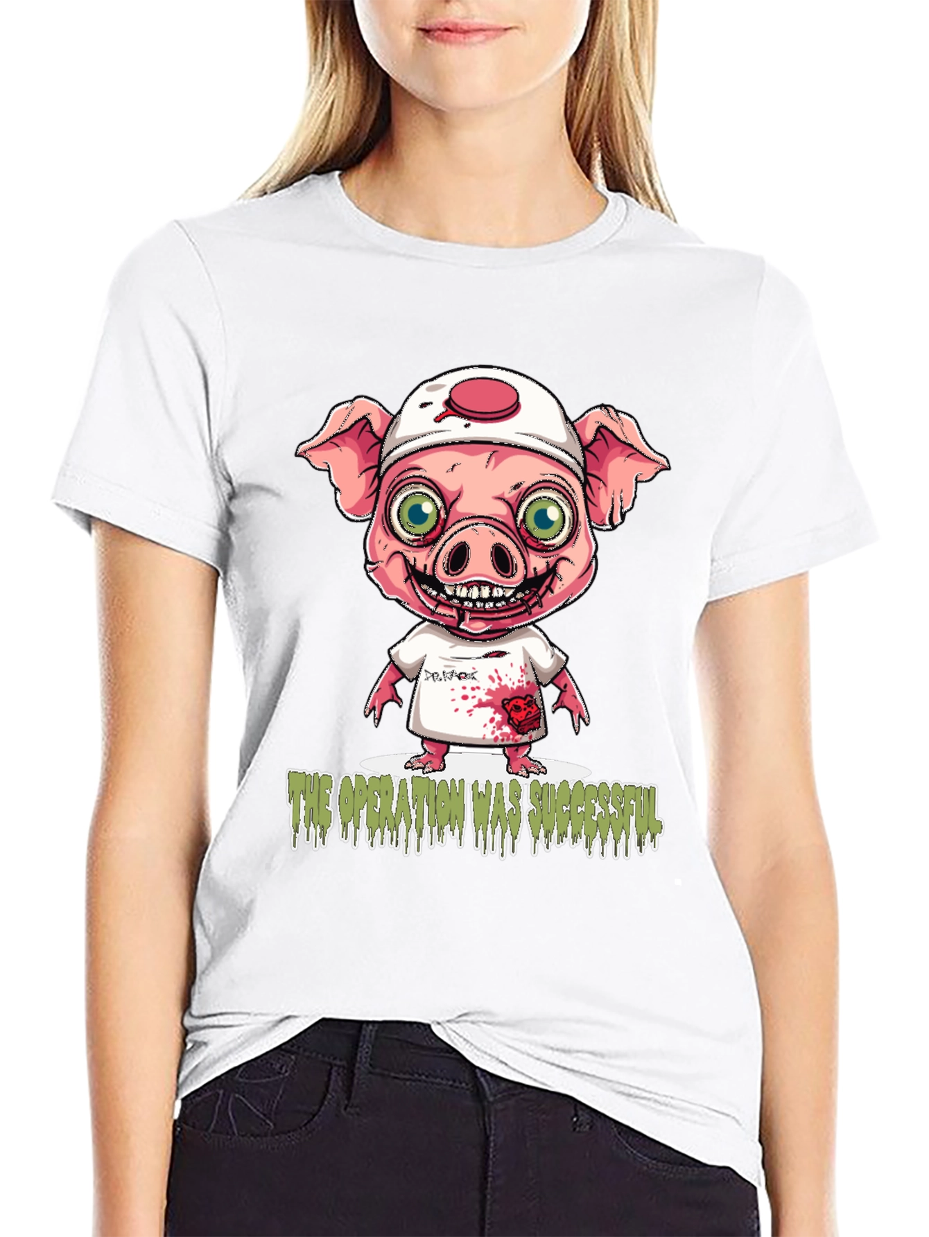 Operation Successful Pig Doctor Graphic T-Shirt