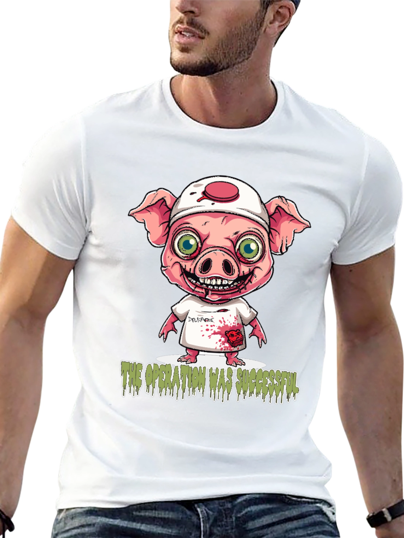 Operation Successful Pig Doctor Graphic T-Shirt