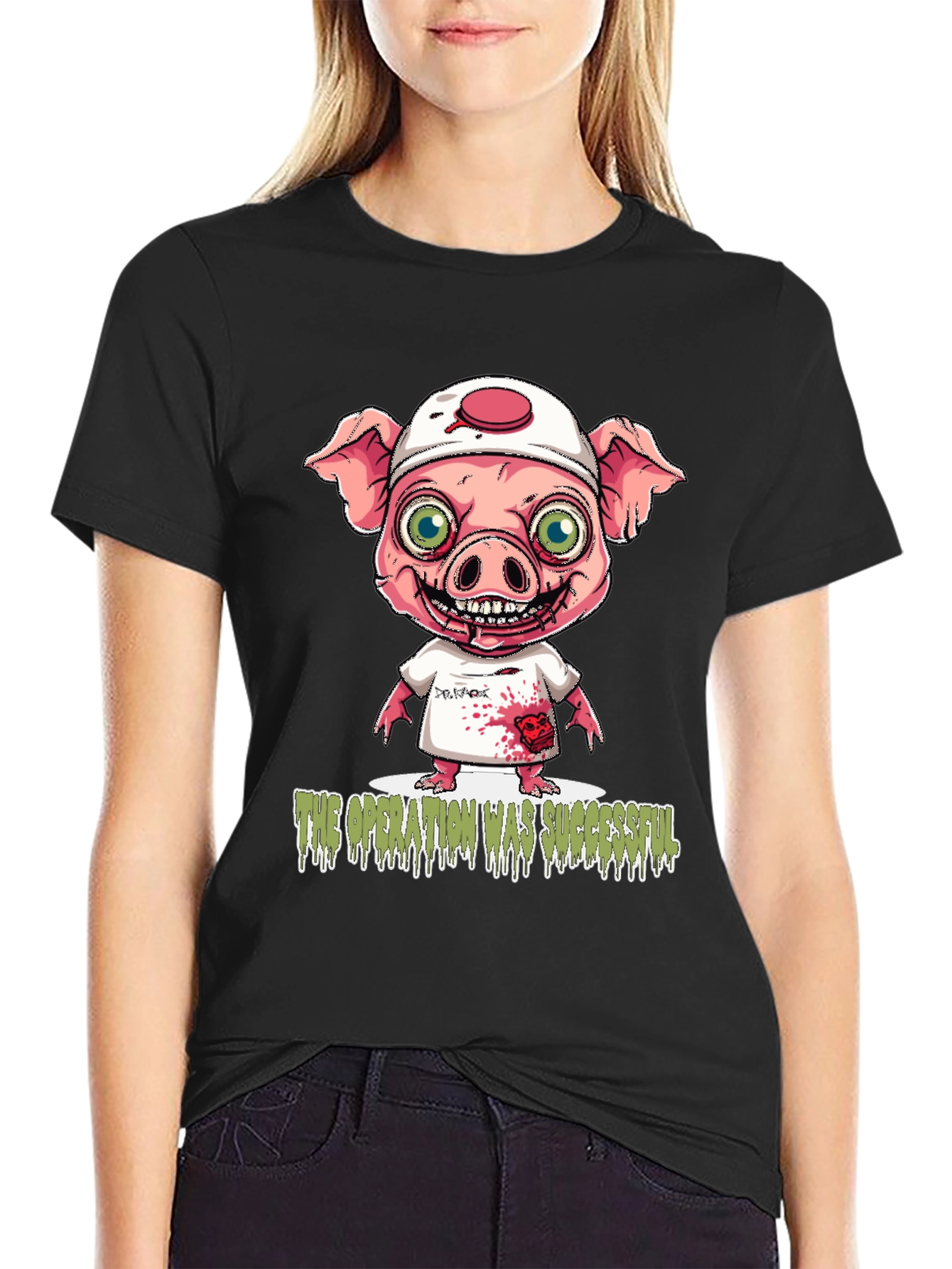 Operation Successful Pig Doctor Graphic T-Shirt