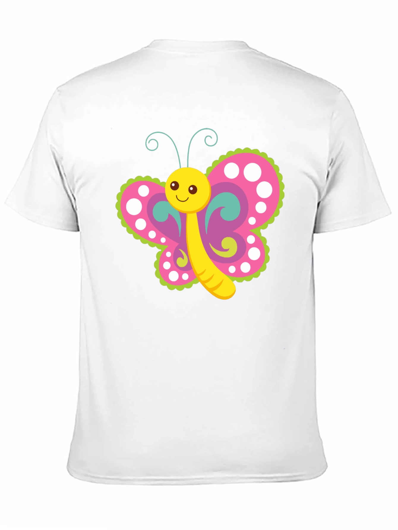 Cute Butterfly Graphic T-Shirt - Black