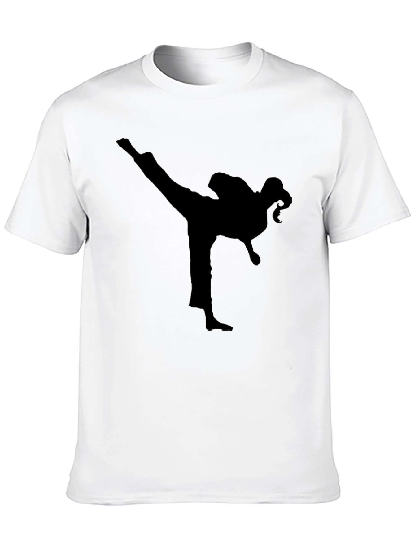 Black Karate Silhouette Tee - Martial Arts Inspired T-Shirt