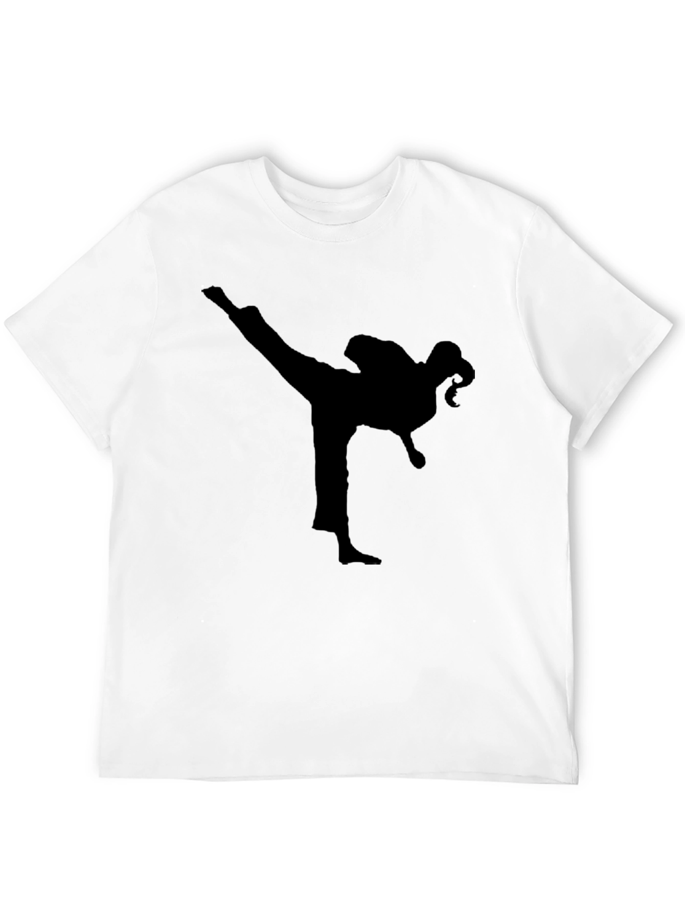Black Karate Silhouette Tee - Martial Arts Inspired T-Shirt