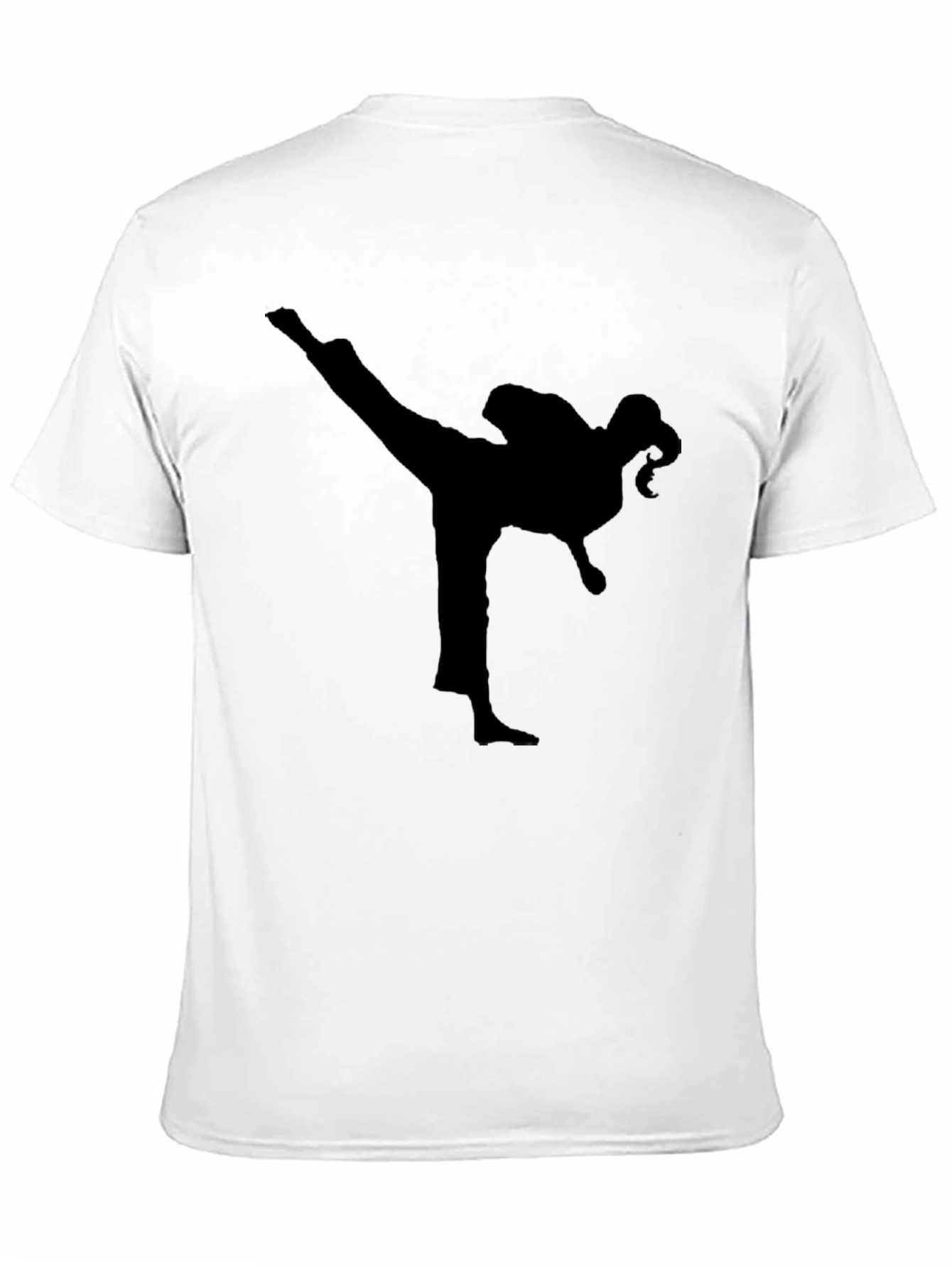 Black Karate Silhouette Tee - Martial Arts Inspired T-Shirt