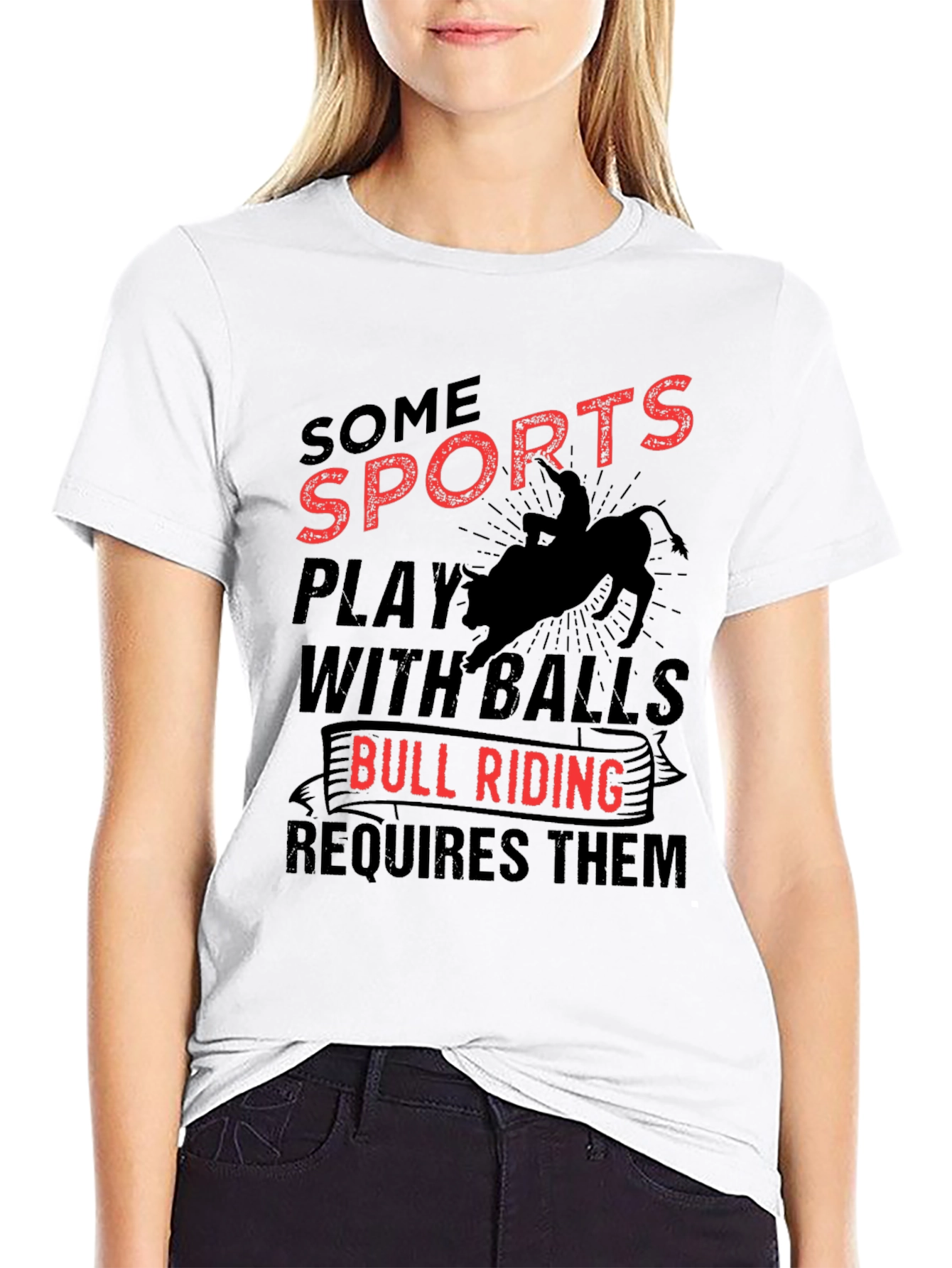 Bull Riding Balls T-Shirt Rodeo Cowboy Gift