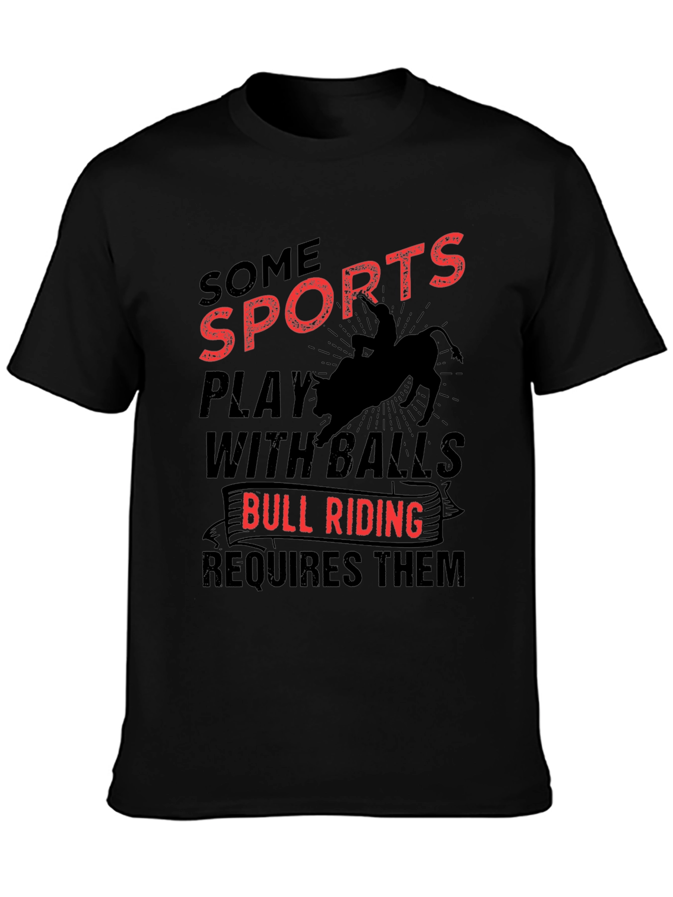 Bull Riding Balls T-Shirt Rodeo Cowboy Gift