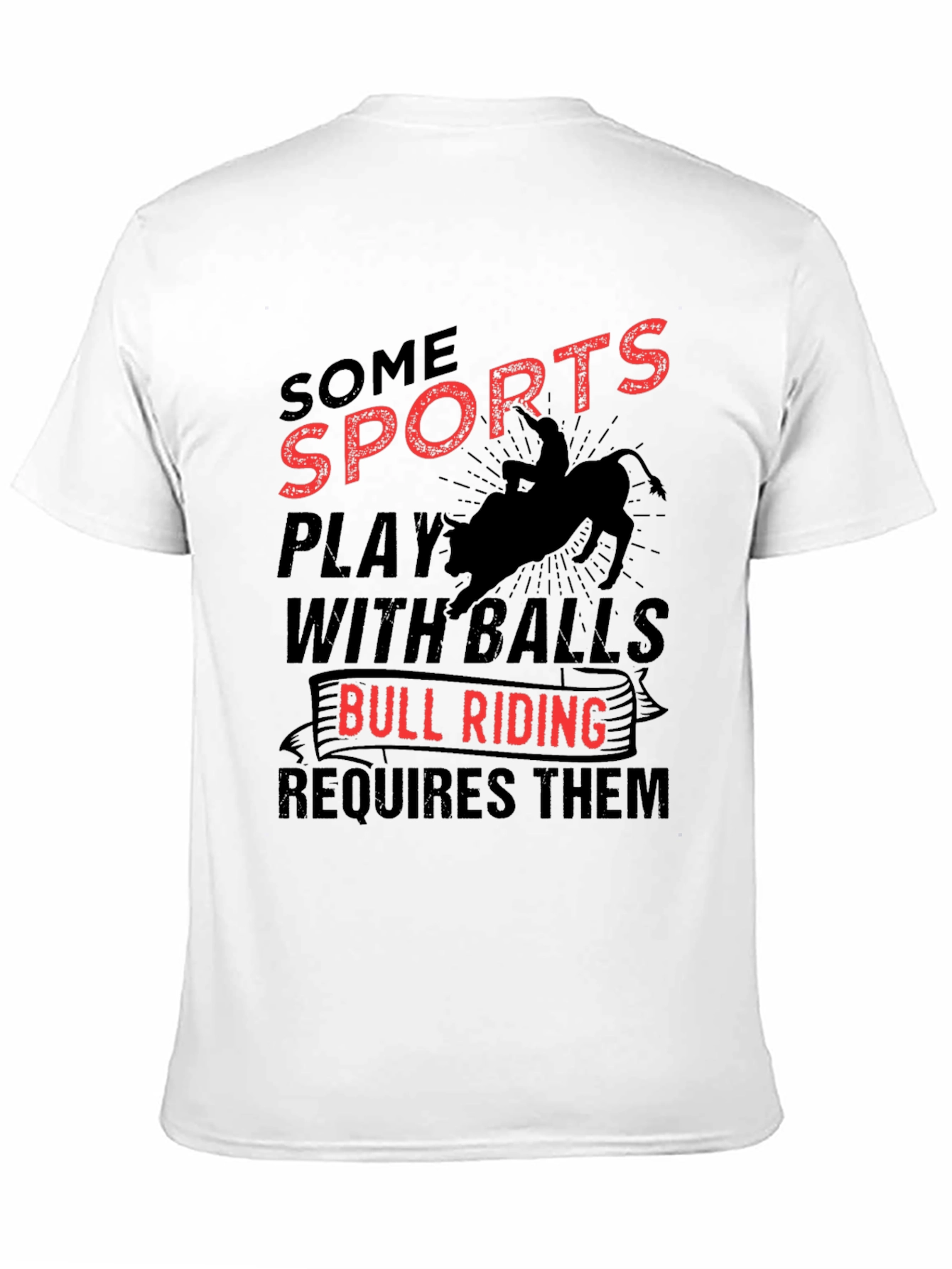 Bull Riding Balls T-Shirt Rodeo Cowboy Gift