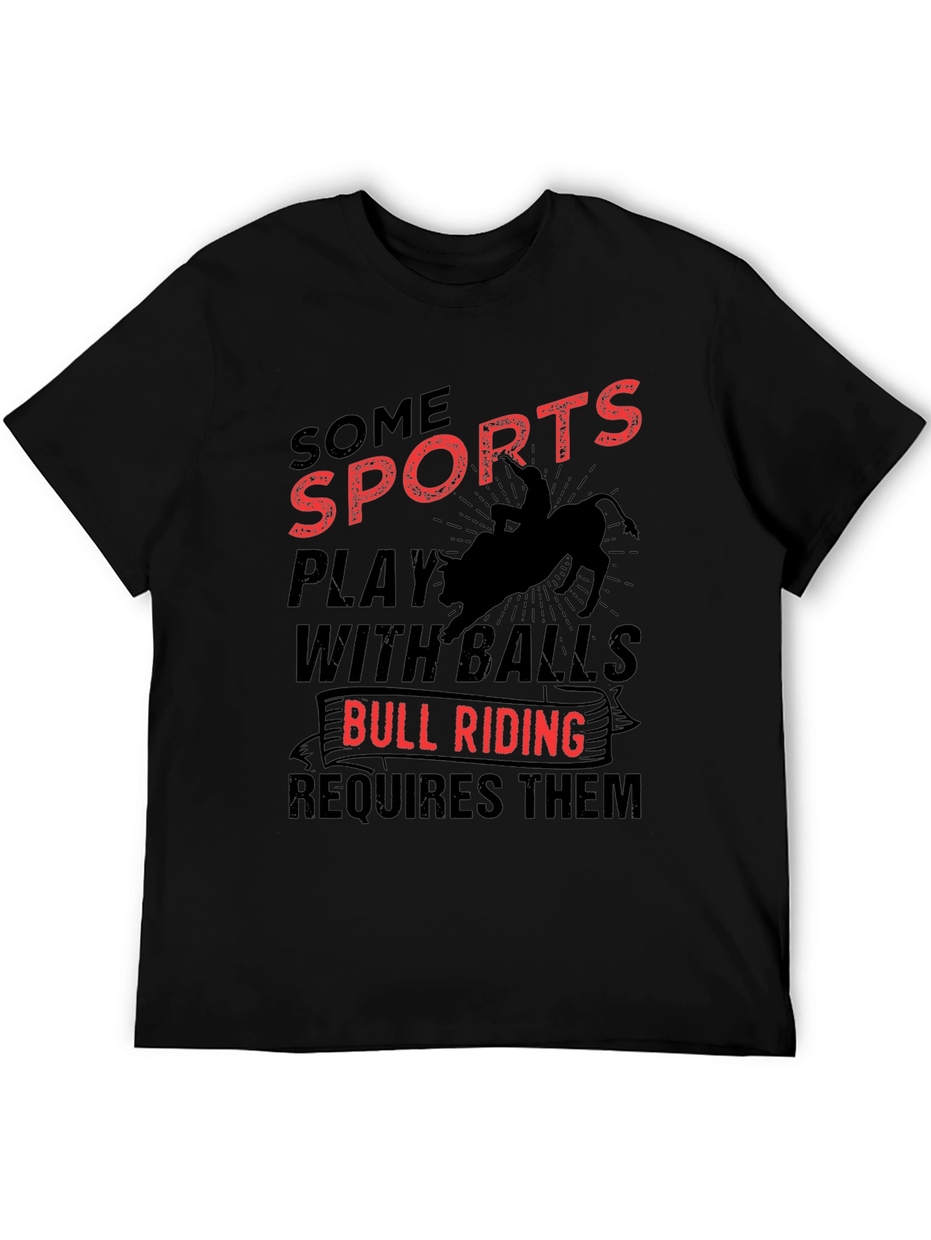 Bull Riding Balls T-Shirt Rodeo Cowboy Gift