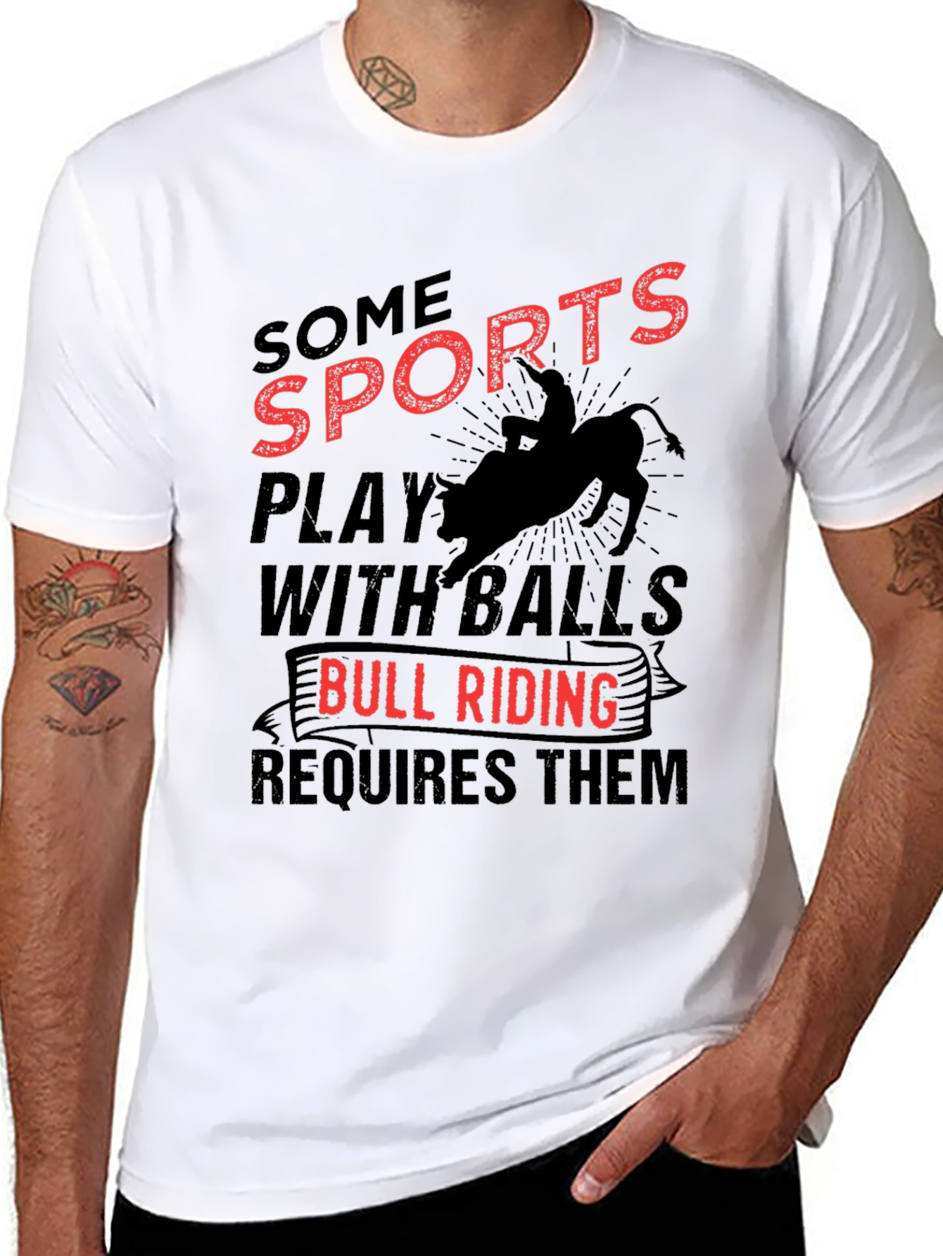 Bull Riding Balls T-Shirt Rodeo Cowboy Gift