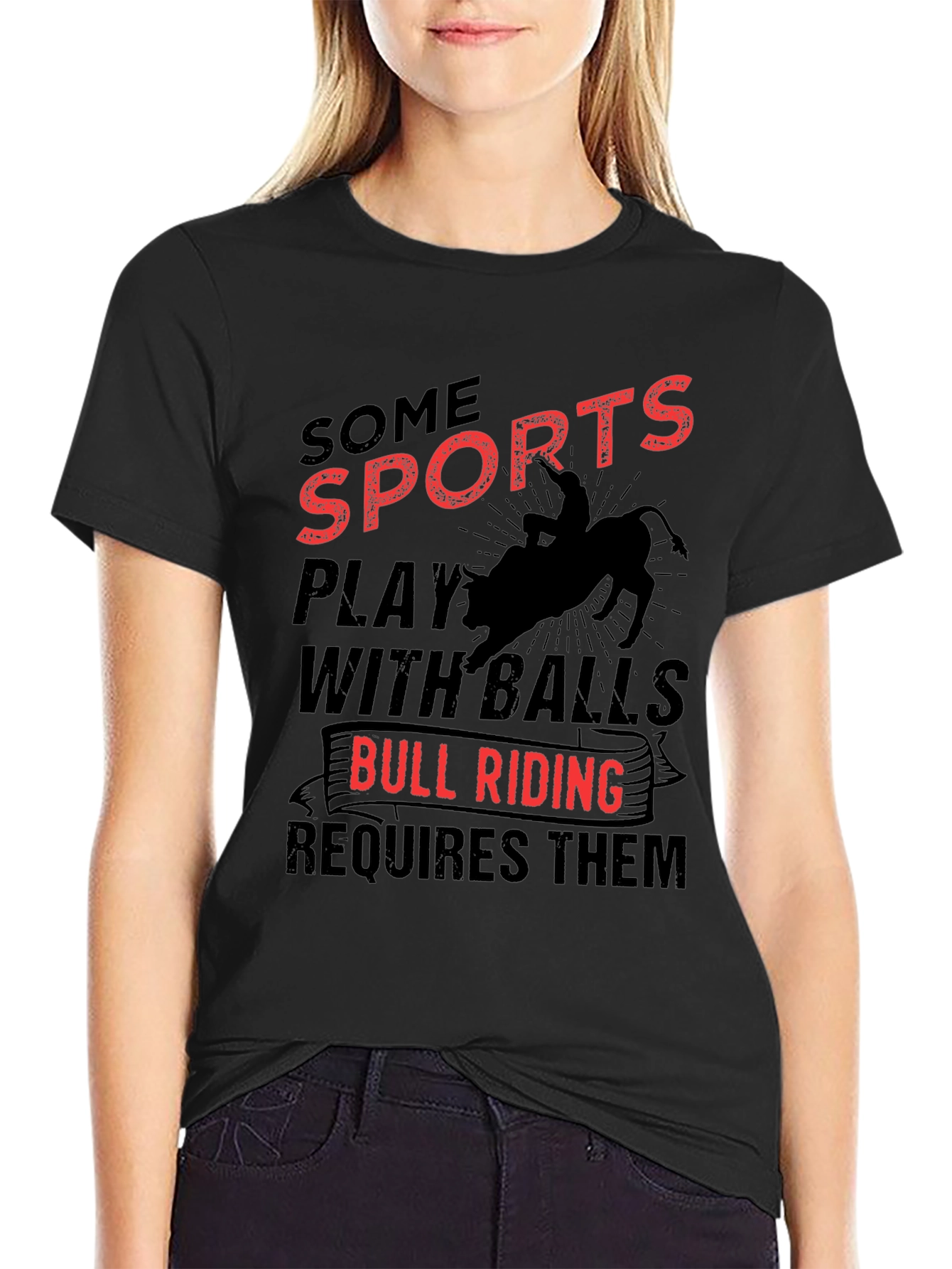 Bull Riding Balls T-Shirt Rodeo Cowboy Gift