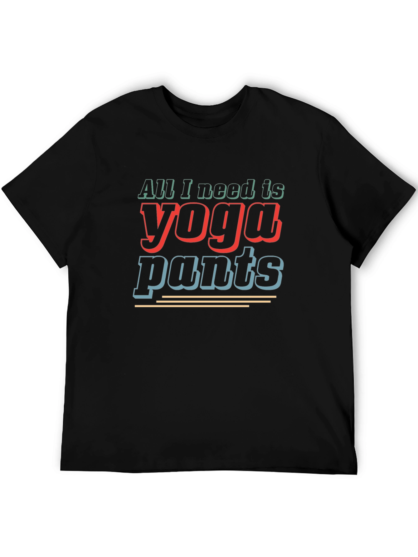 Yoga Pants Graphic Tee - Mens Black T-Shirt