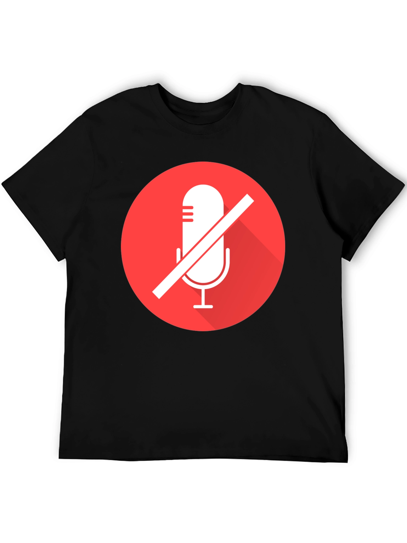 Mute Microphone Graphic Tee - Black