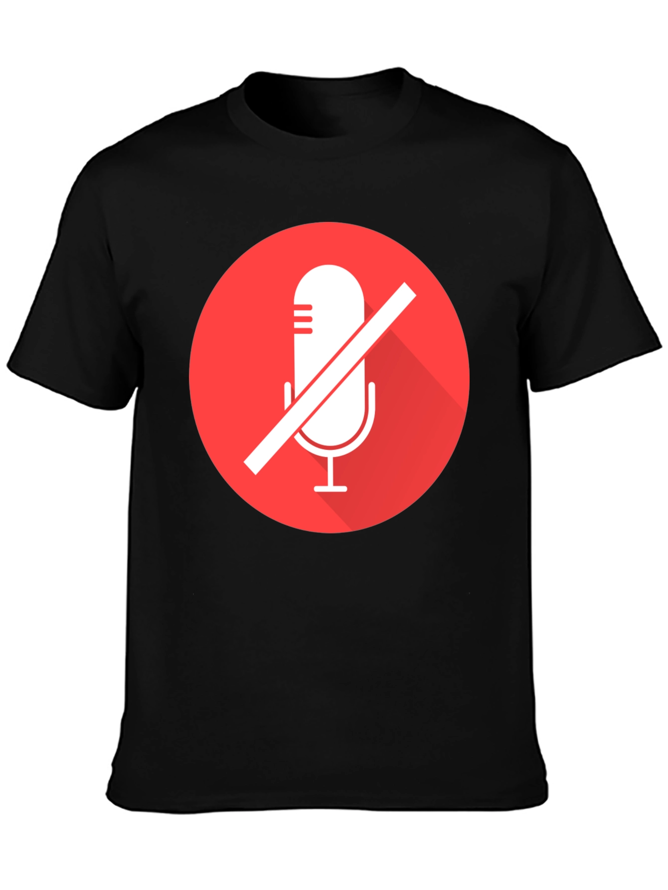 Mute Microphone Graphic Tee - Black