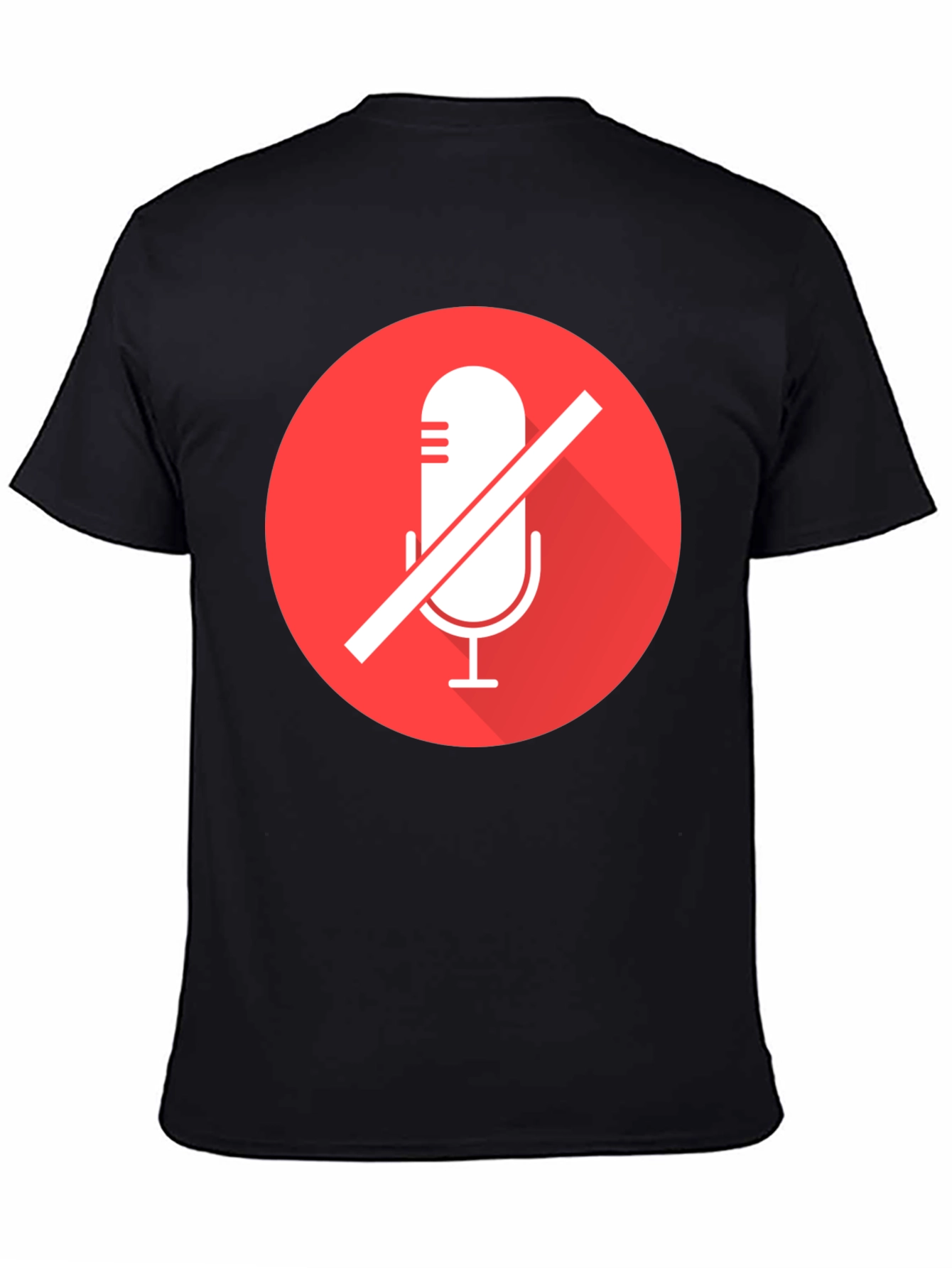 Mute Microphone Graphic Tee - Black