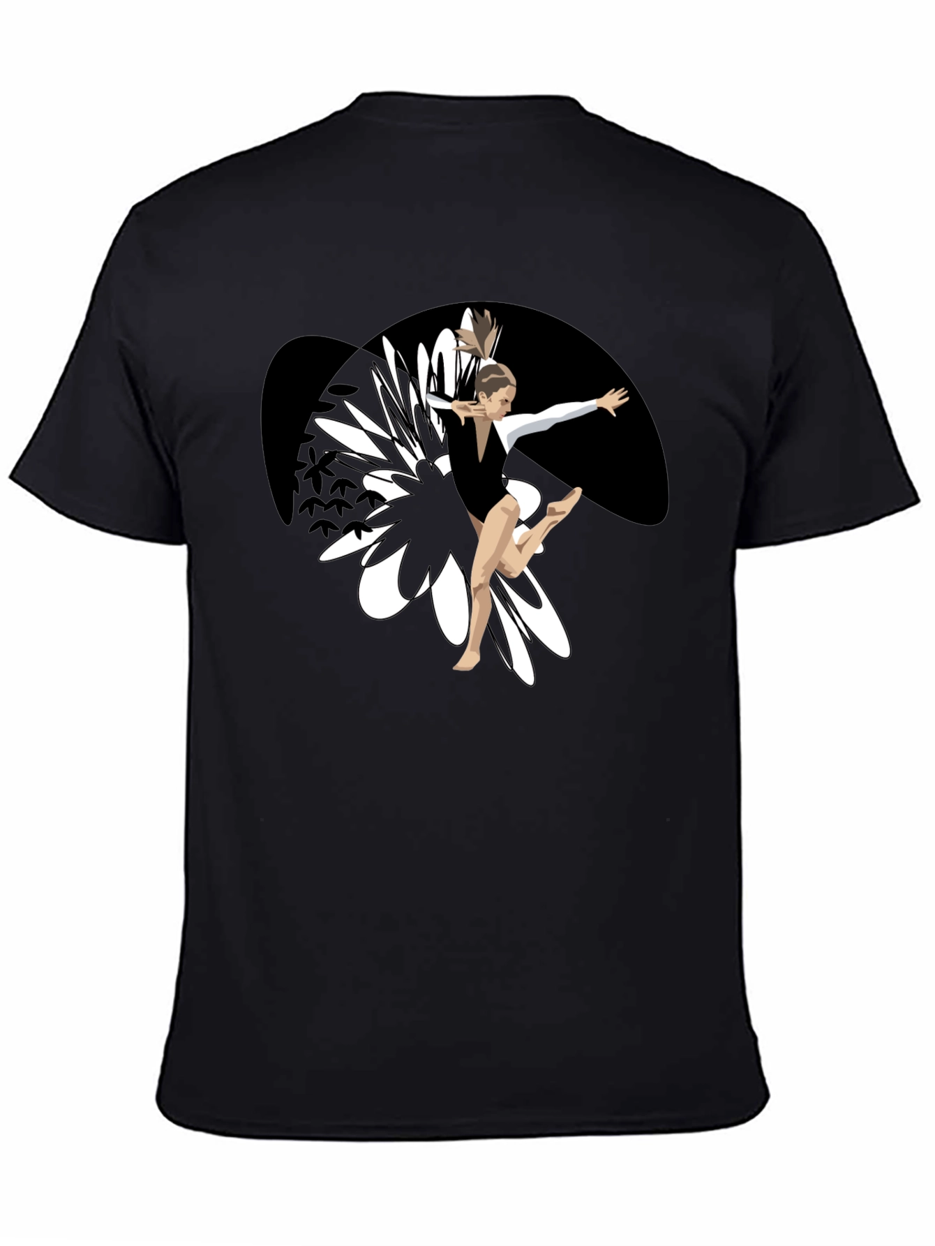 Gymnast Graphic Black T-Shirt
