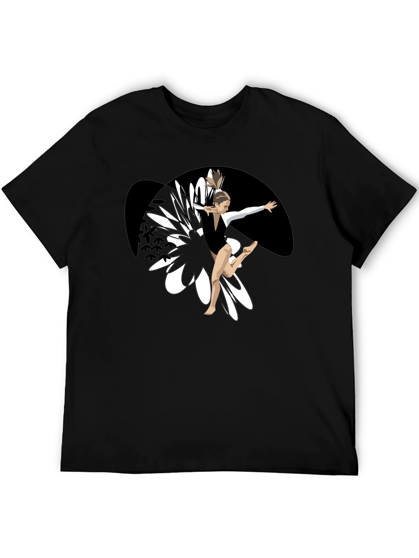 Gymnast Graphic Black T-Shirt