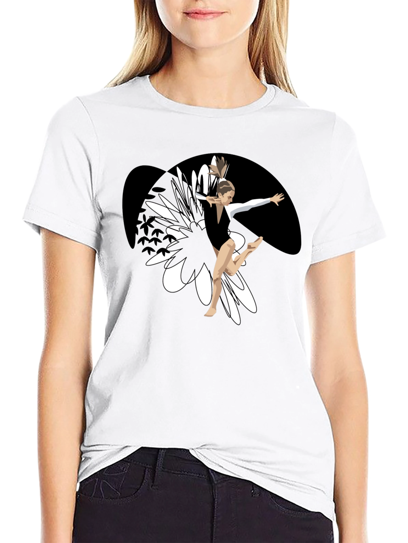 Gymnast Graphic Black T-Shirt