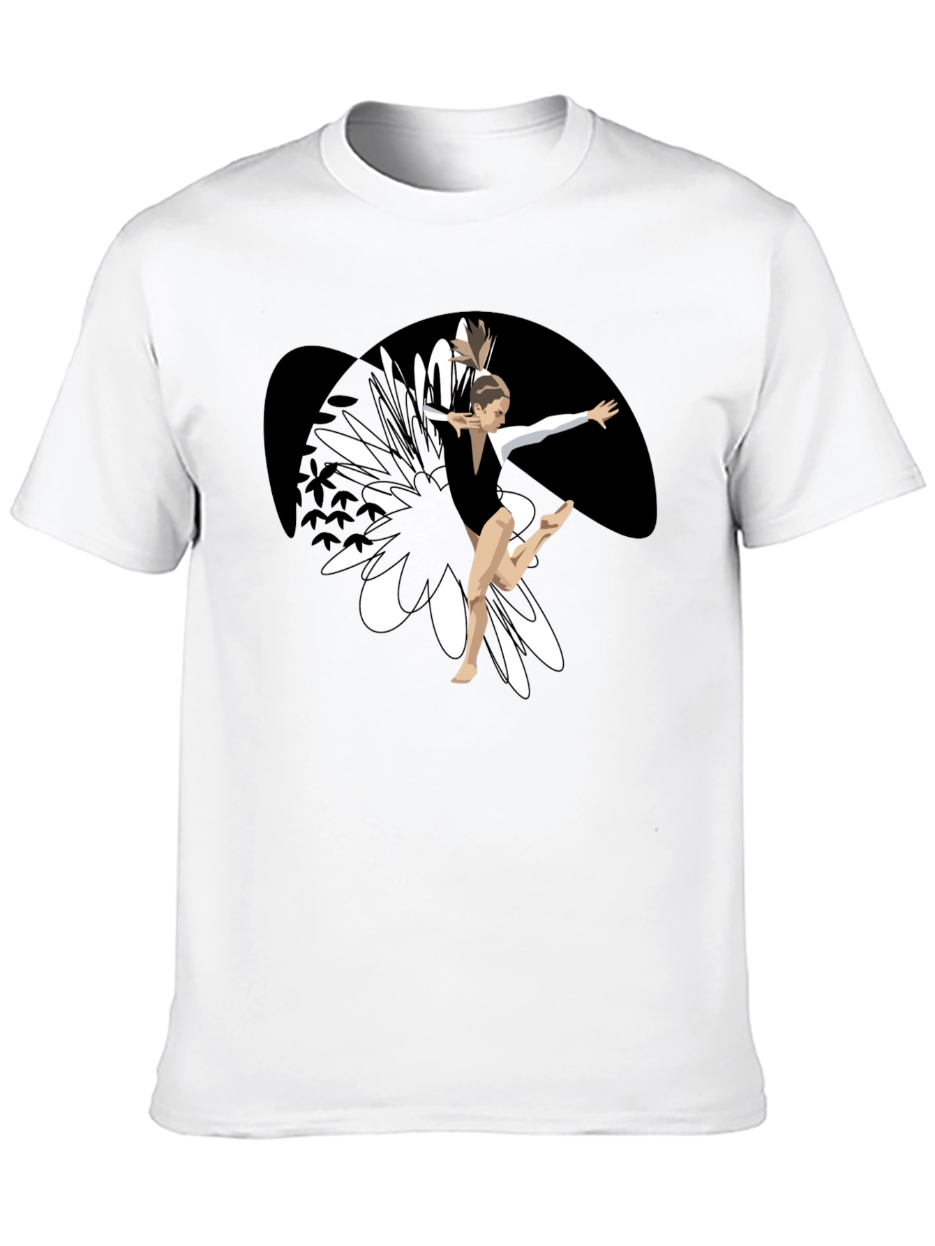 Gymnast Graphic Black T-Shirt
