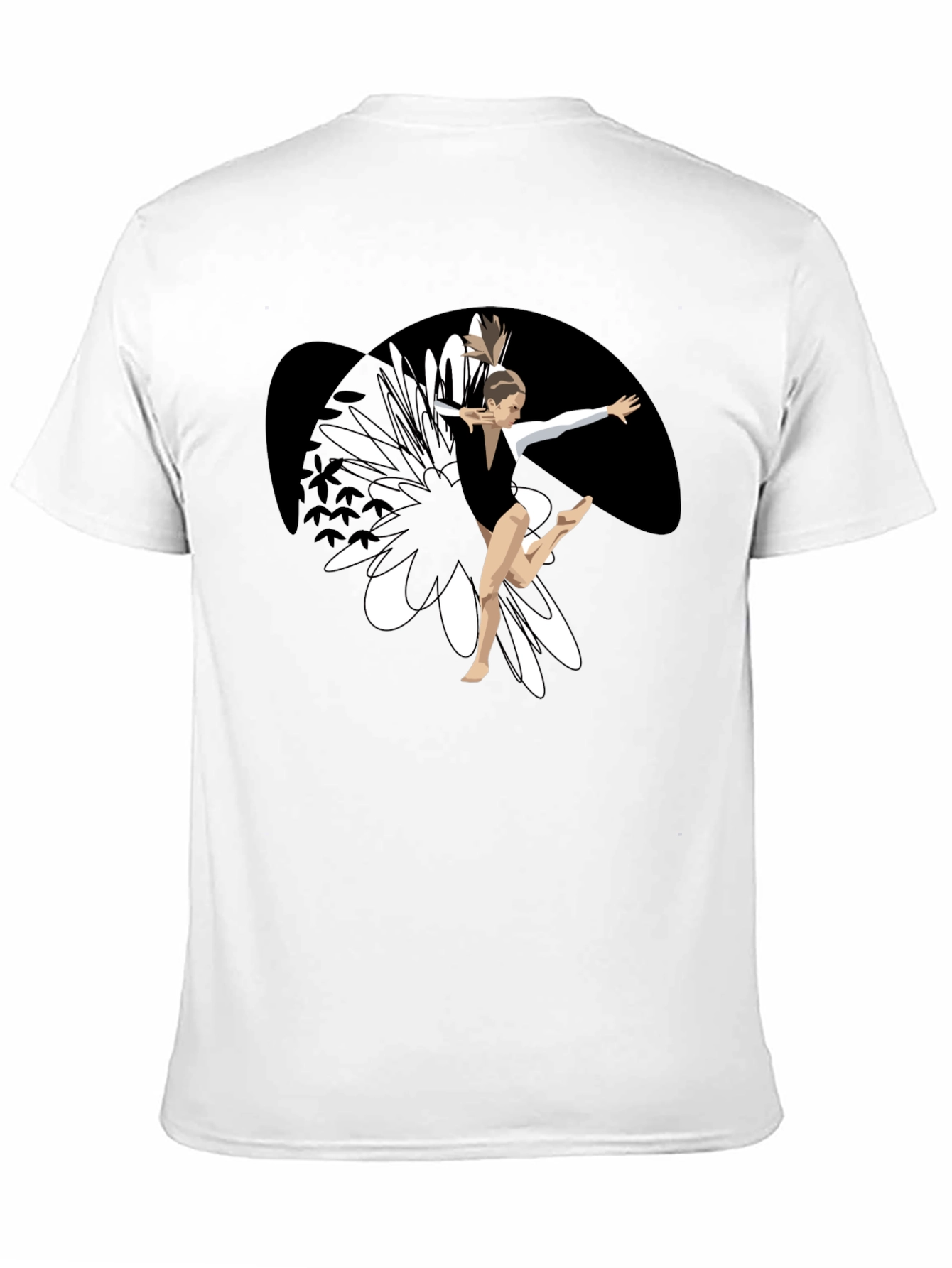 Gymnast Graphic Black T-Shirt