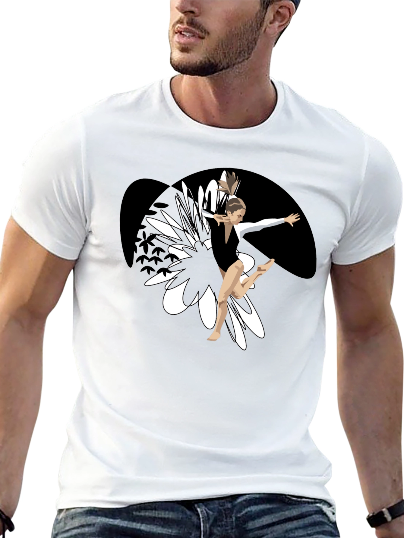 Gymnast Graphic Black T-Shirt