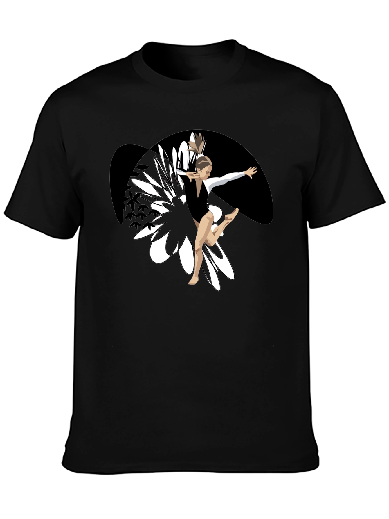 Gymnast Graphic Black T-Shirt