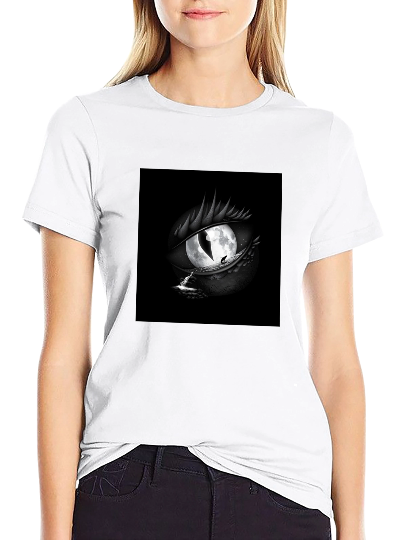 Dragon Eye Moon T-Shirt - Black