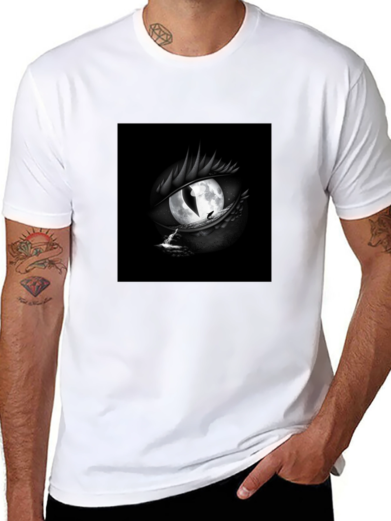 Dragon Eye Moon T-Shirt - Black