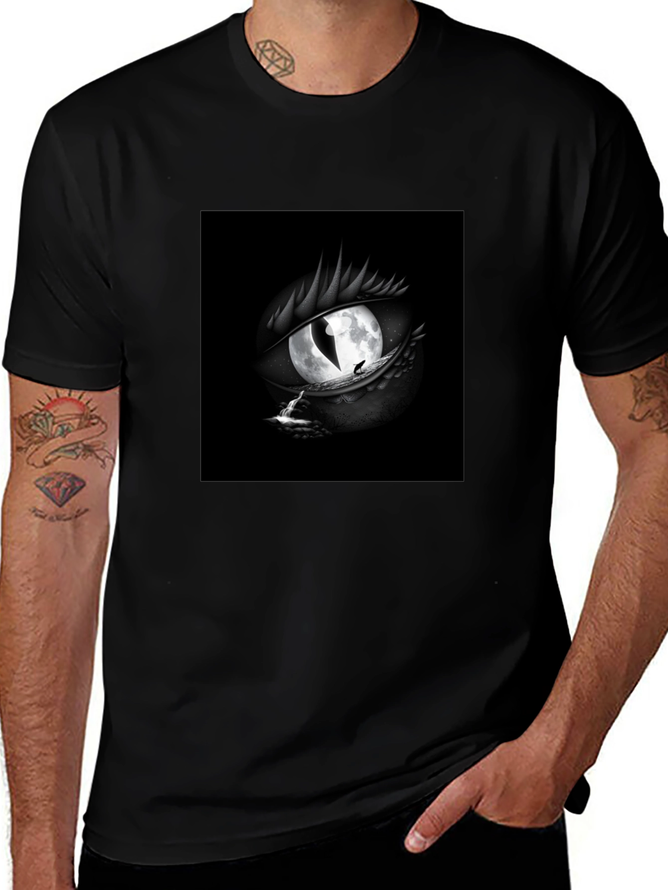 Dragon Eye Moon T-Shirt - Black