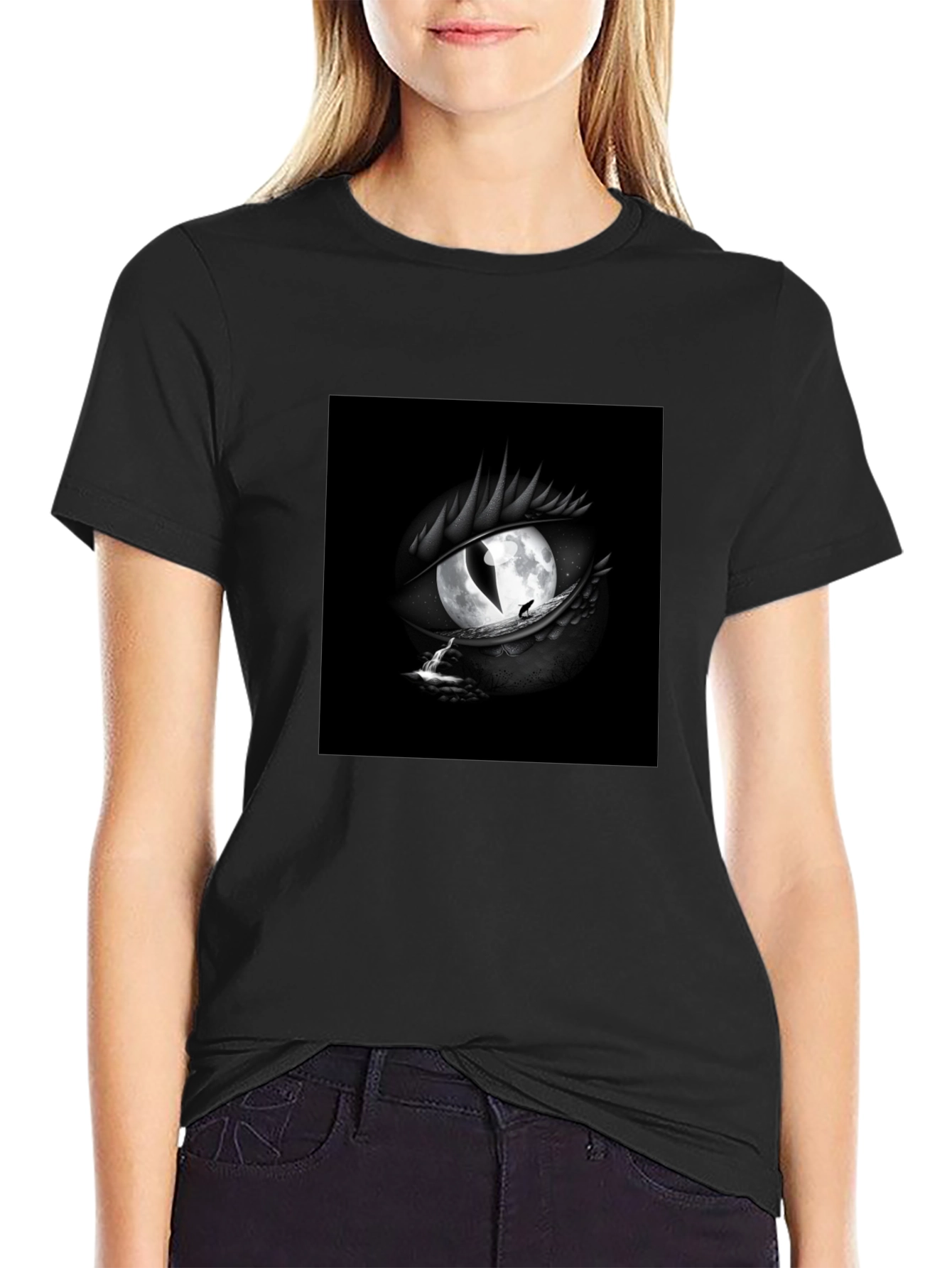 Dragon Eye Moon T-Shirt - Black