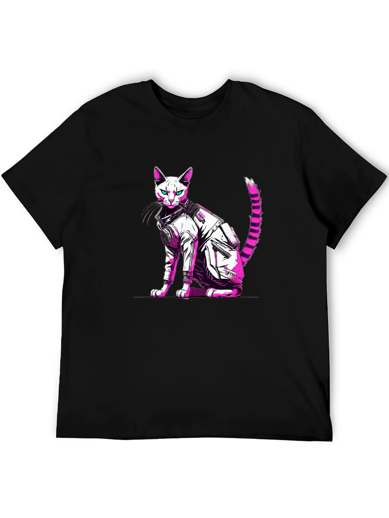 Cyberpunk Cat T-Shirt - Cool Graphic Tee