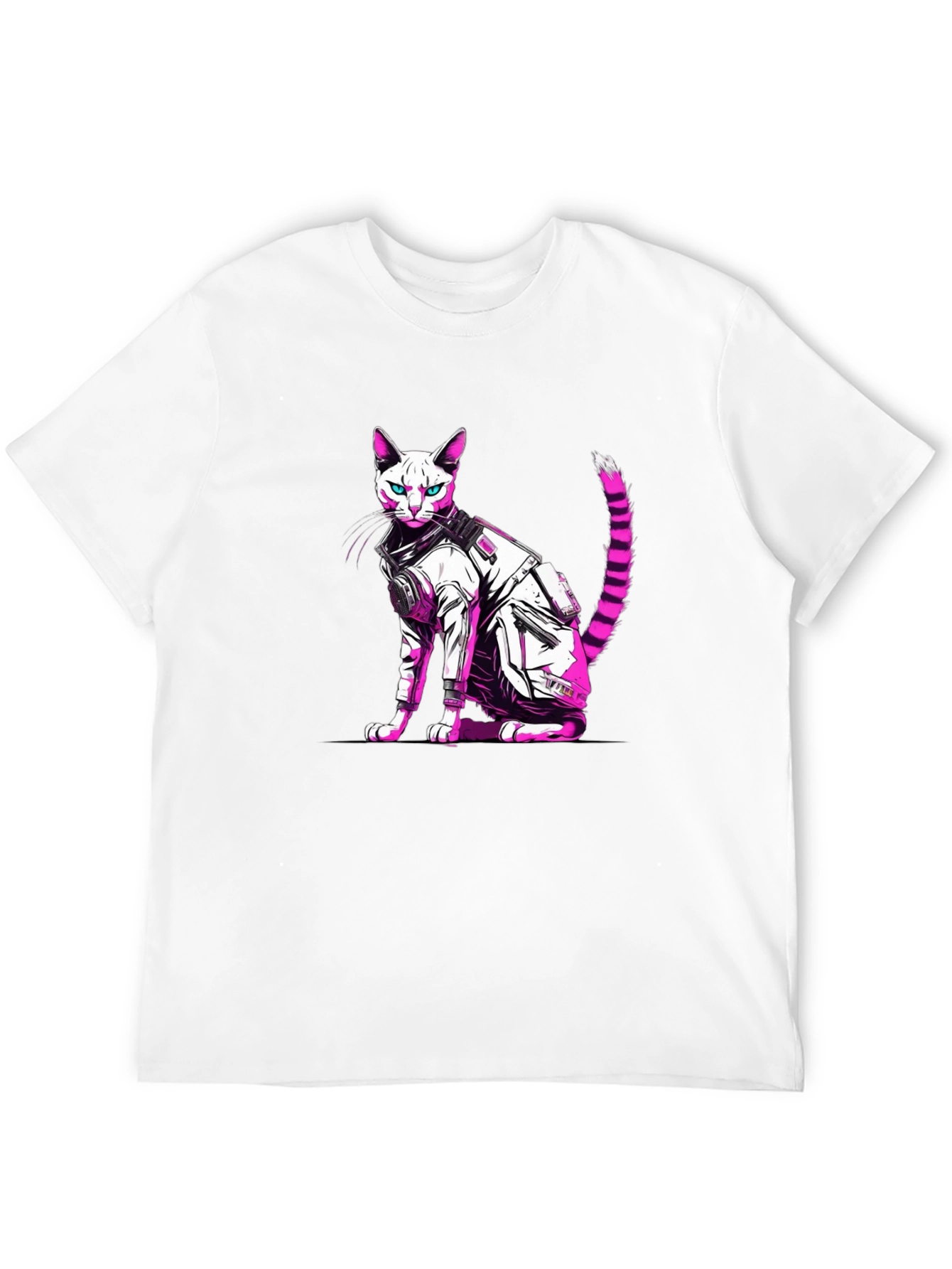 Cyberpunk Cat T-Shirt - Cool Graphic Tee