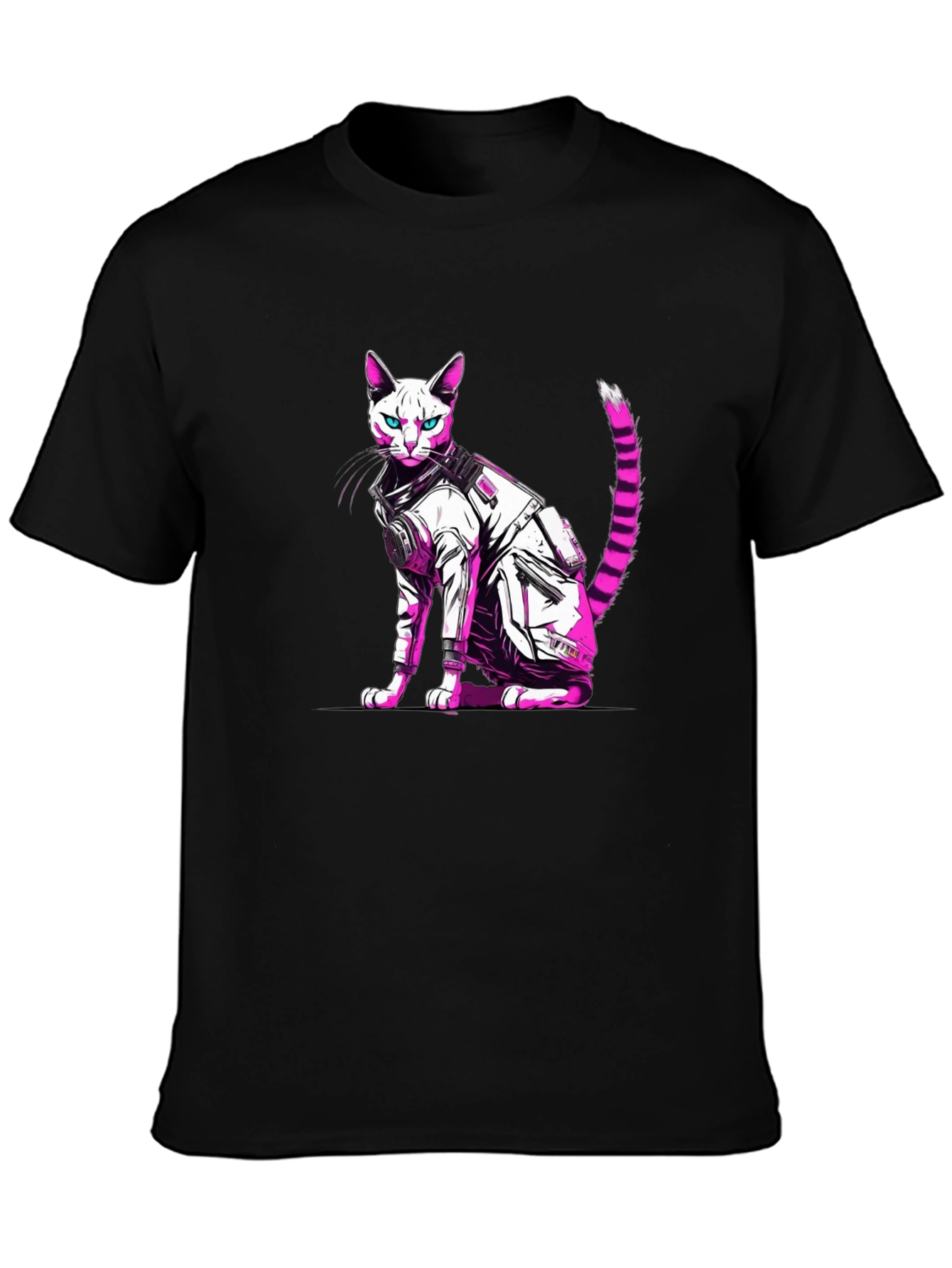 Cyberpunk Cat T-Shirt - Cool Graphic Tee