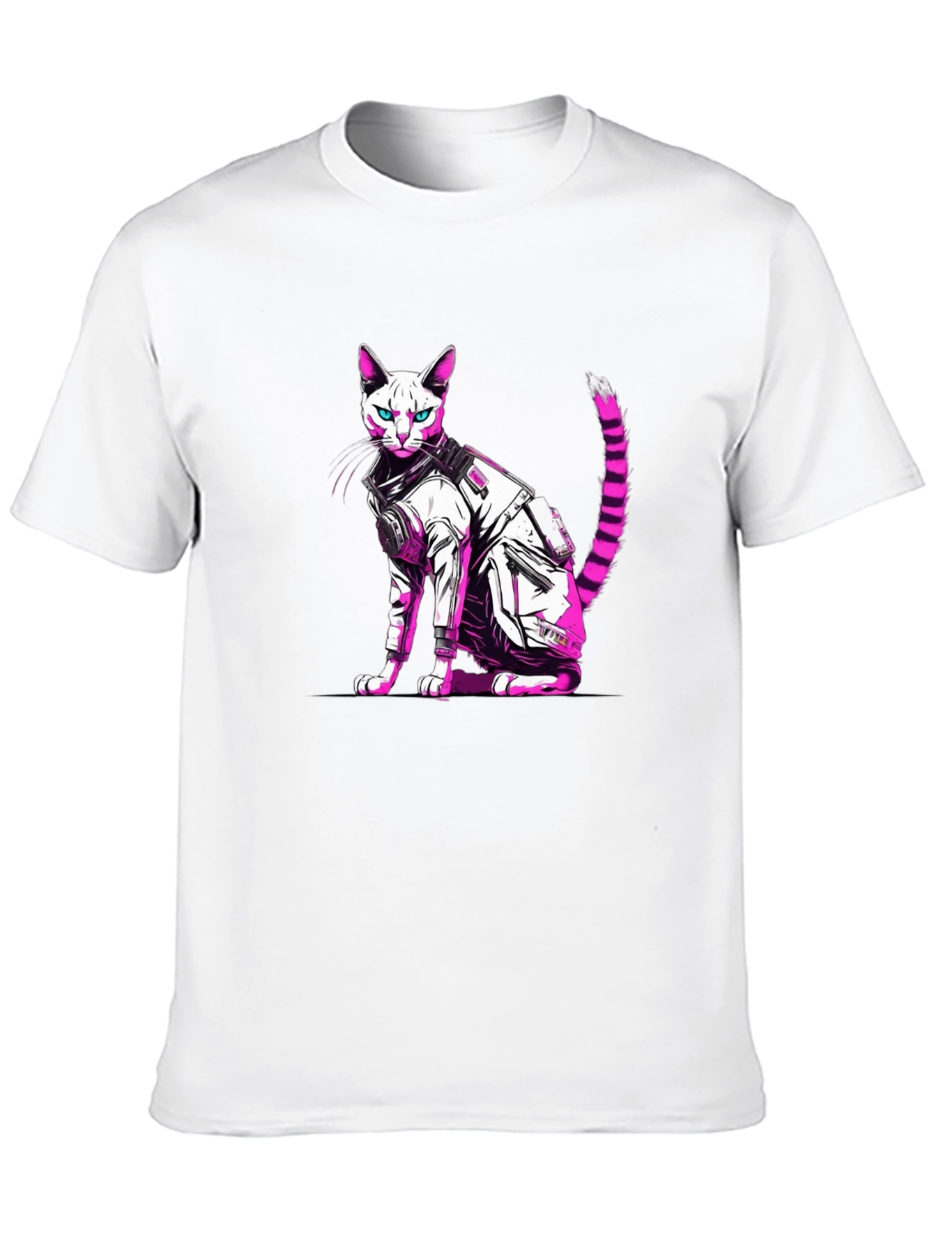Cyberpunk Cat T-Shirt - Cool Graphic Tee