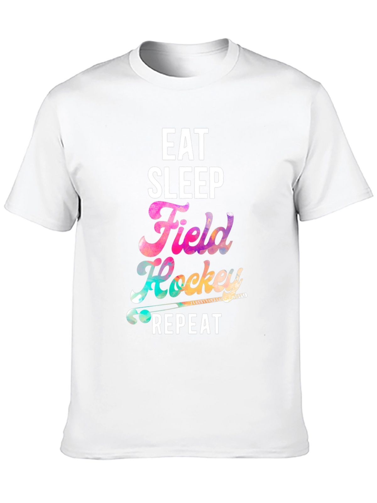 Eat Sleep Field Hockey Repeat Black T-Shirt