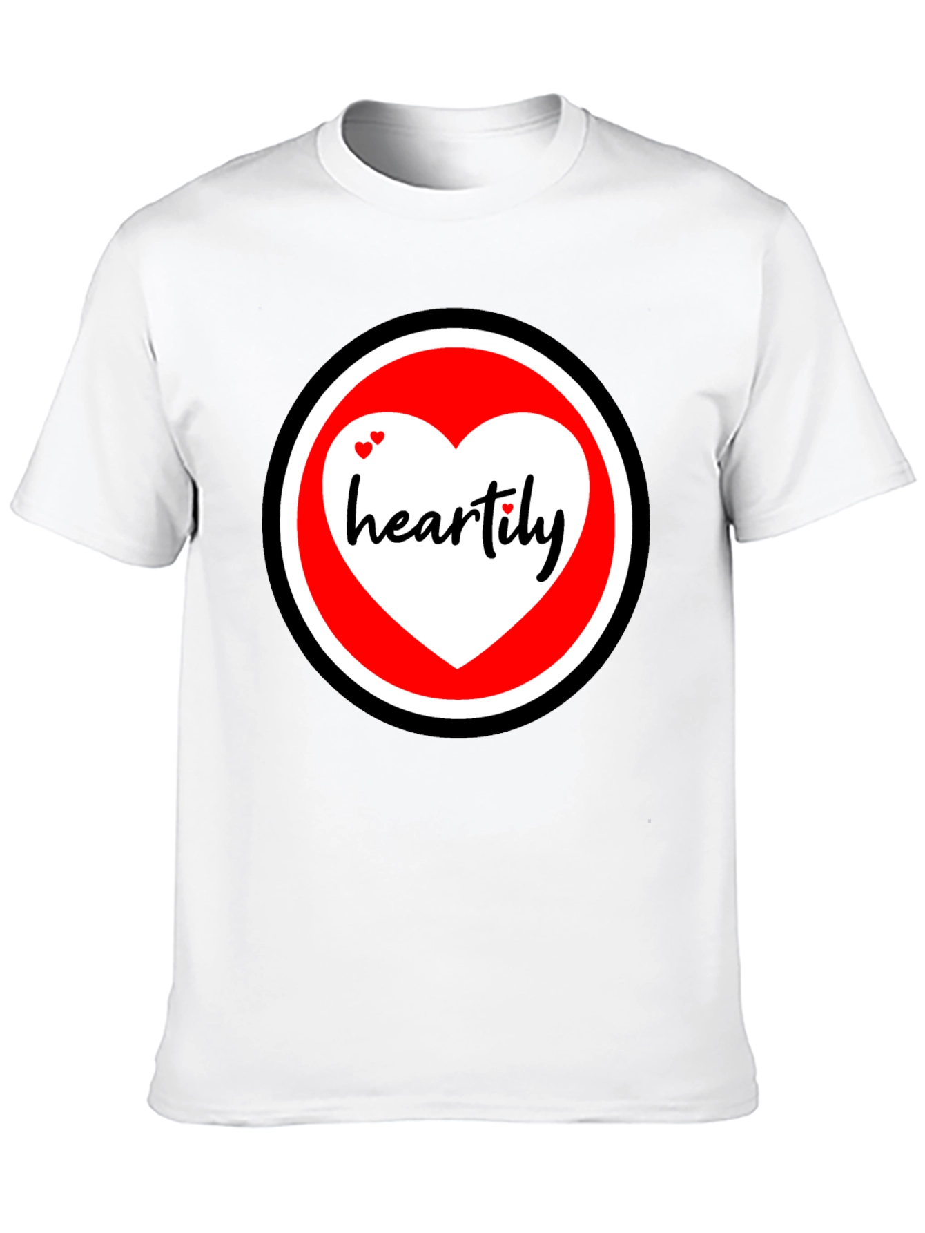 Heartily Graphic T-Shirt - Black Cotton Blend