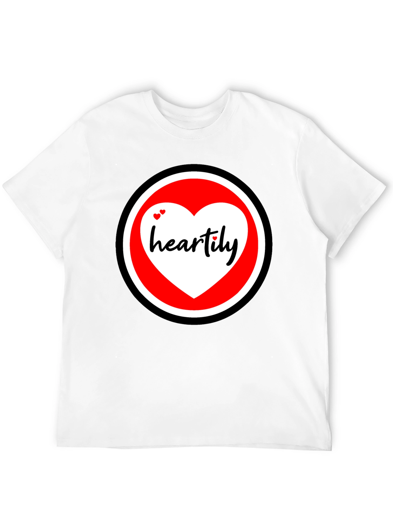 Heartily Graphic T-Shirt - Black Cotton Blend