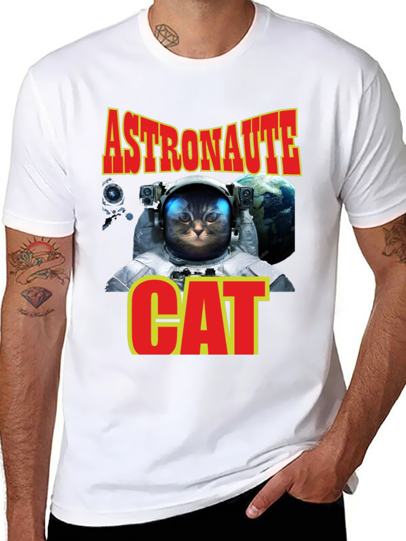 Astronaut Cat T-Shirt - Space Adventure Tee