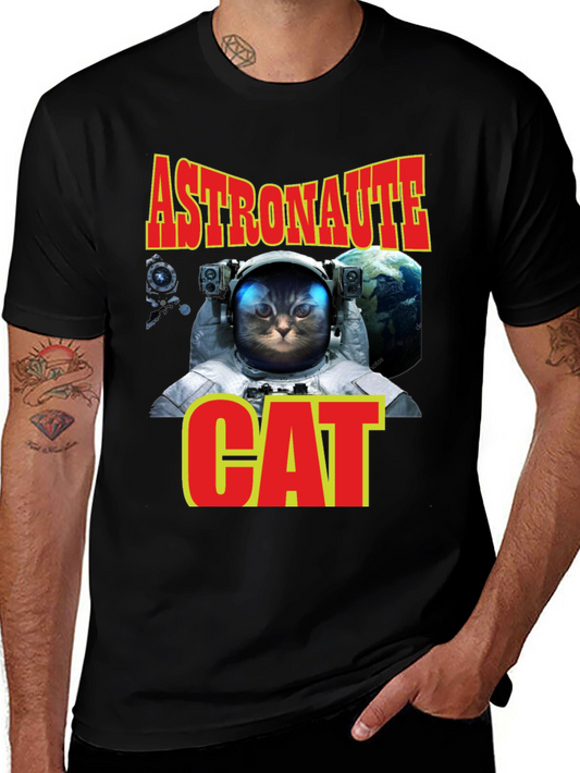 Astronaut Cat T-Shirt - Space Adventure Tee