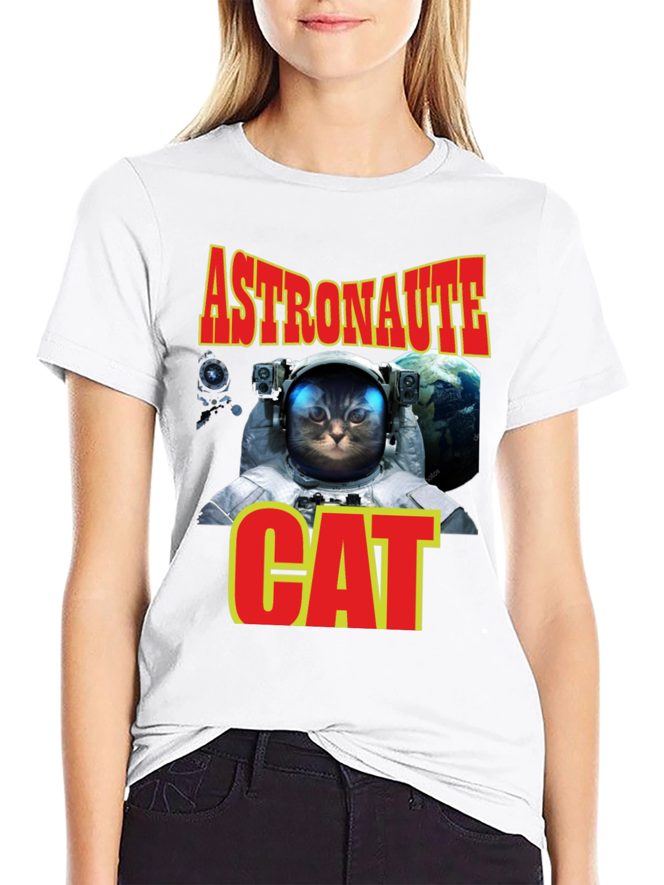 Astronaut Cat T-Shirt - Space Adventure Tee
